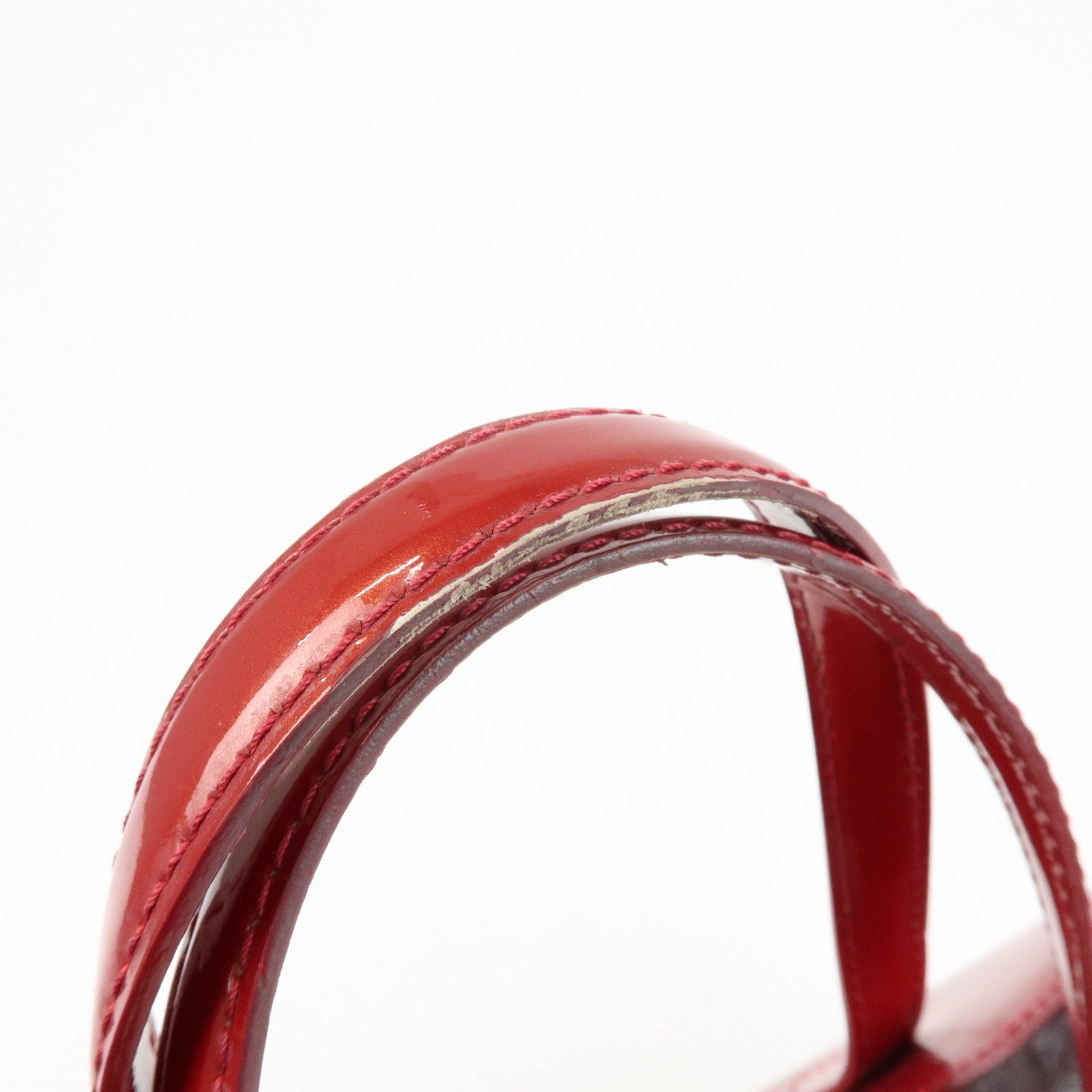 Louis Vuitton Monogram Vernis Wilshire PM Hand Bag Red M93642