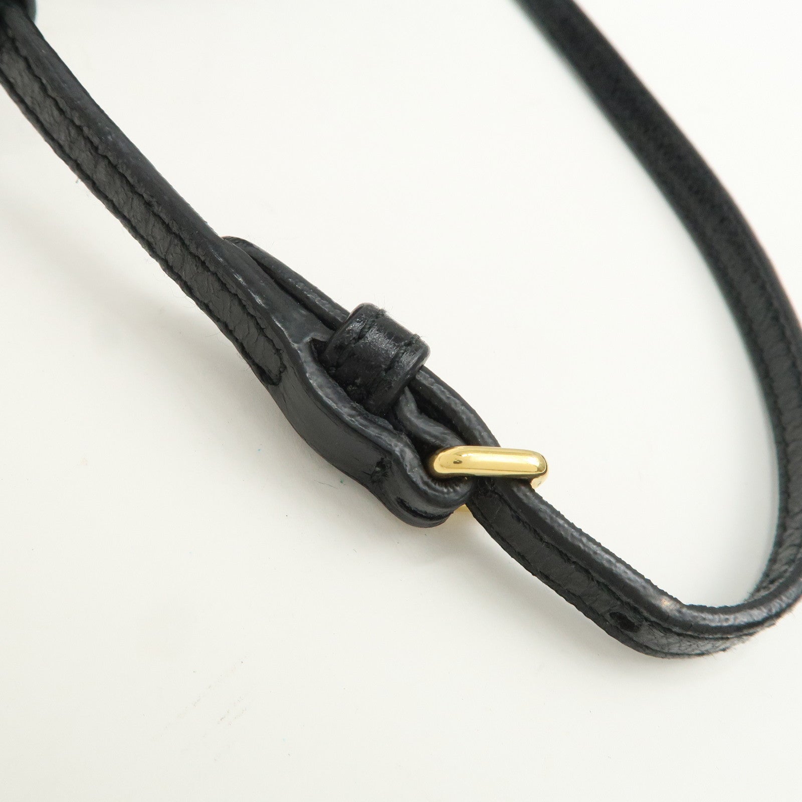 MIU MIU Logo Matelasse Leather Hand Bag Mini Bag Black