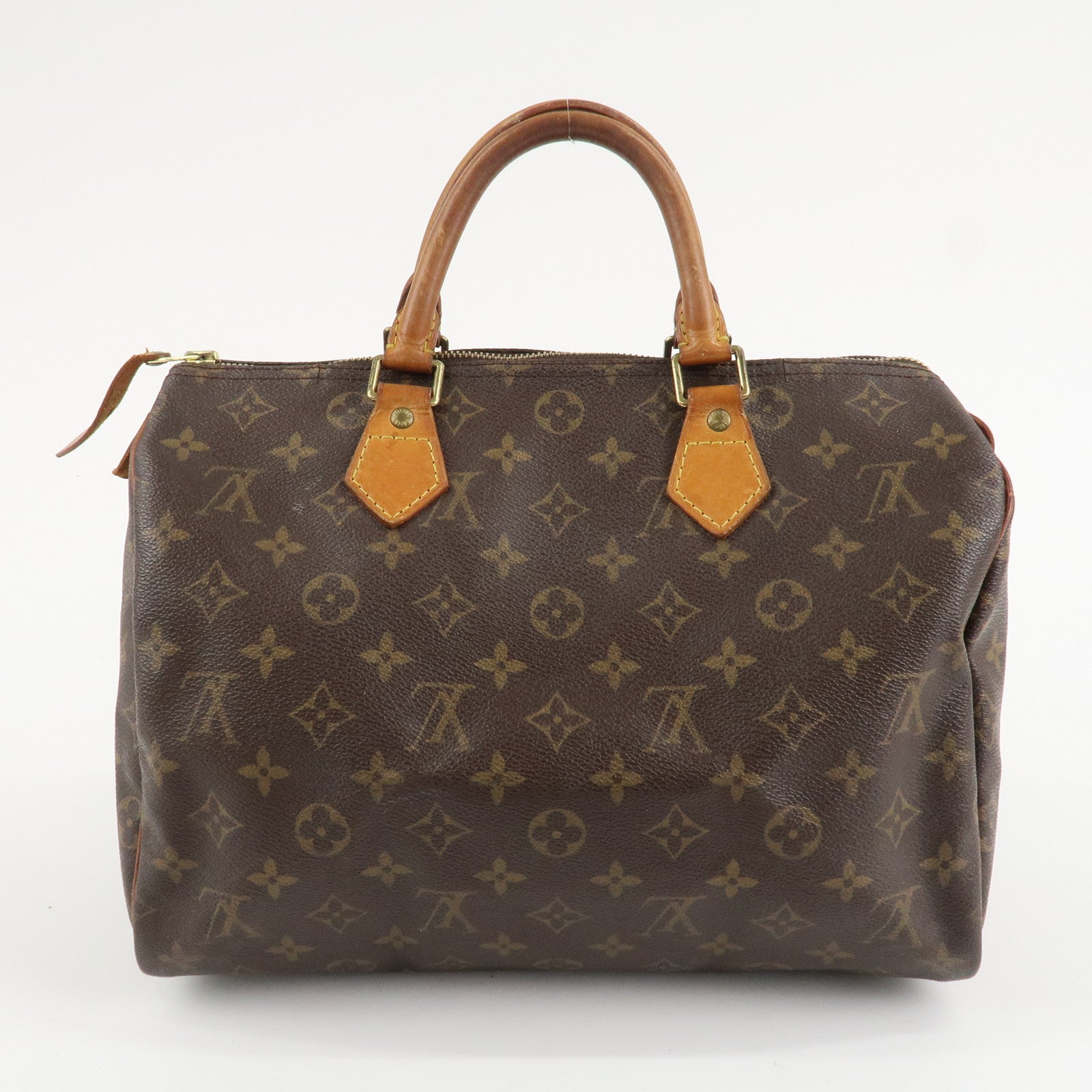 Louis Vuitton Monogram Speedy 30 Boston Bag Hand Bag Brown M41526 Used