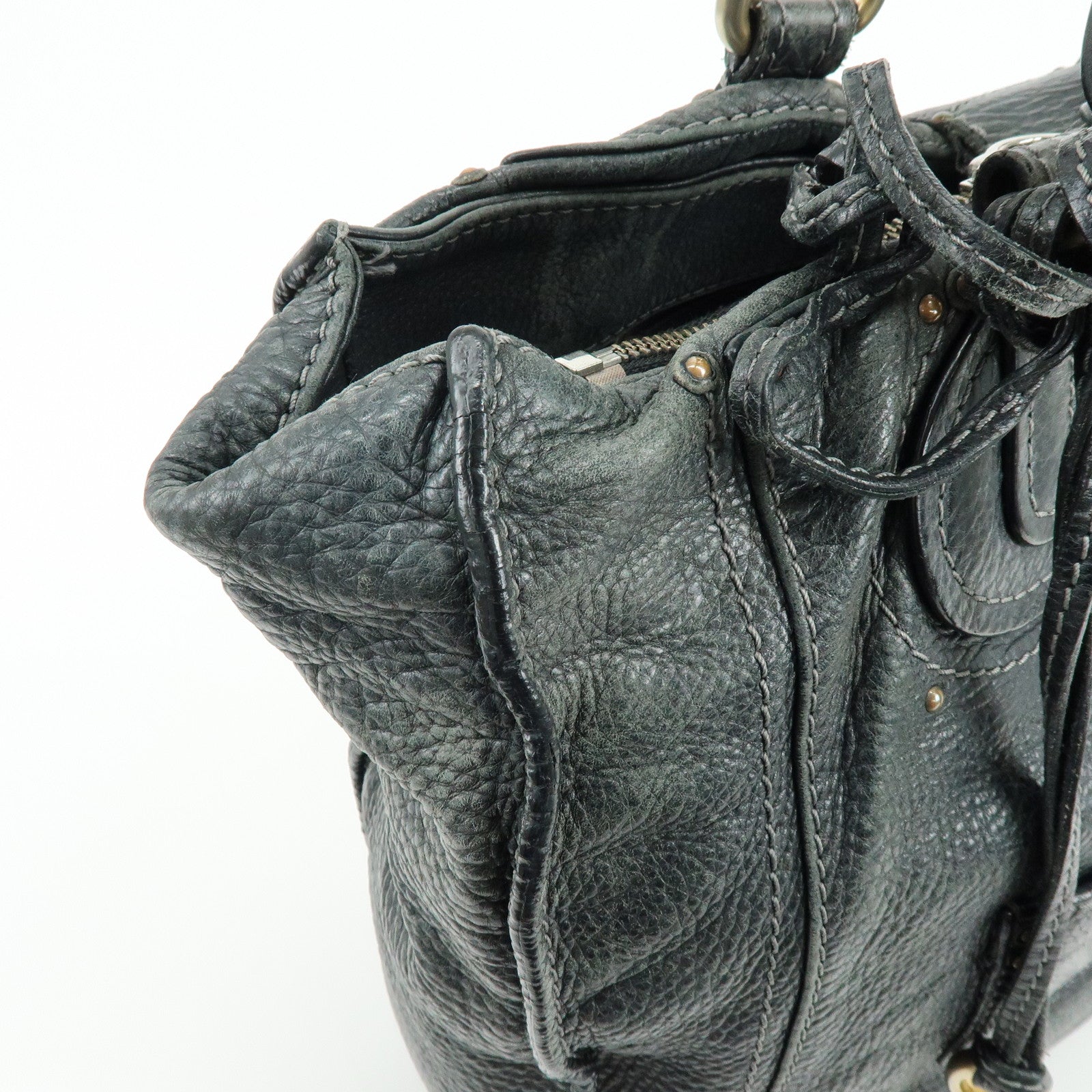 Chloe Paddington Leather Tote Bag Shoulder Bag Black