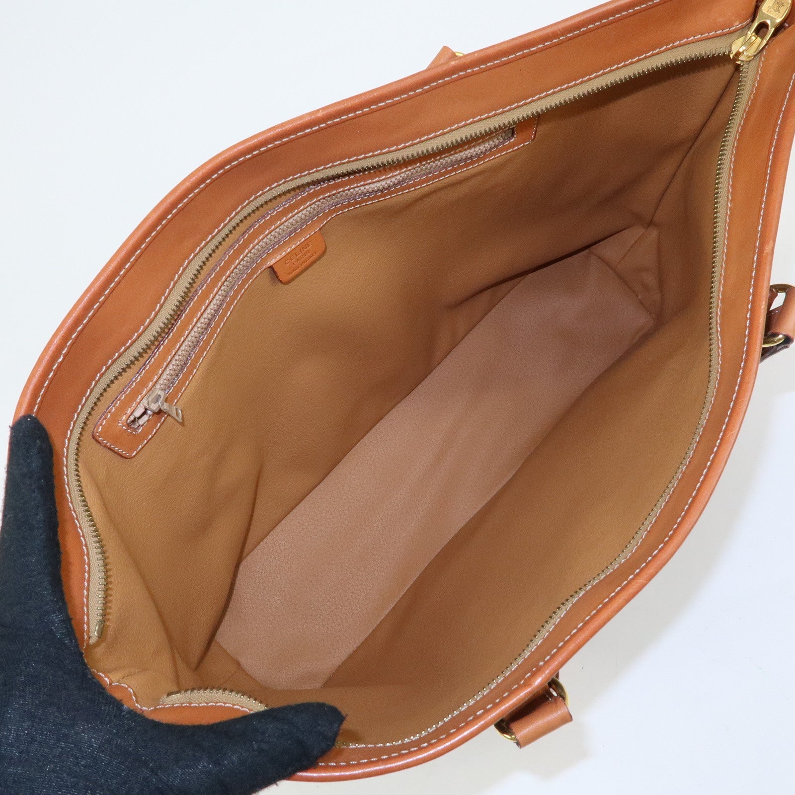 CELINE Macadam PVC Leather Tote Bag Shoulder Bag Brown