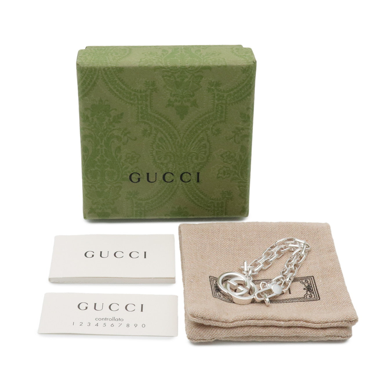 GUCCI Interlocking G Bracelet SV925 Silver 274643