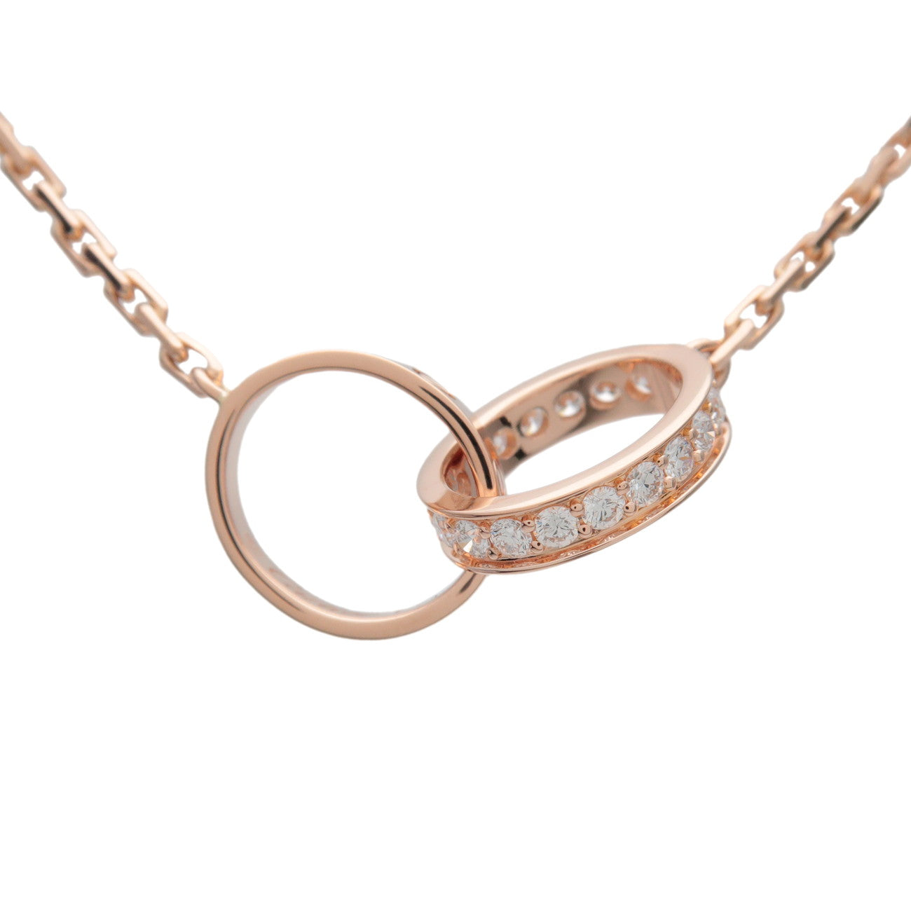 Cartier Baby Love Diamond Necklace K18 750PG Rose Gold