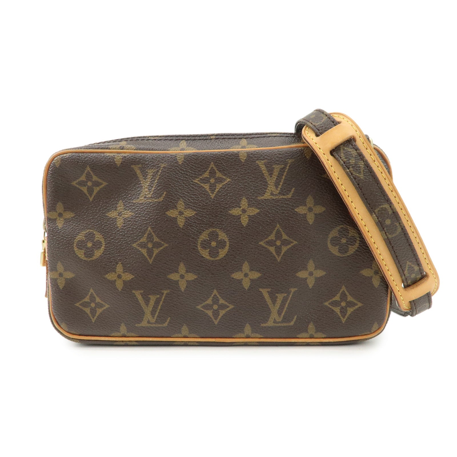 Louis Vuitton Monogram Pochette Marly Bandouliere Bag Brown M51828