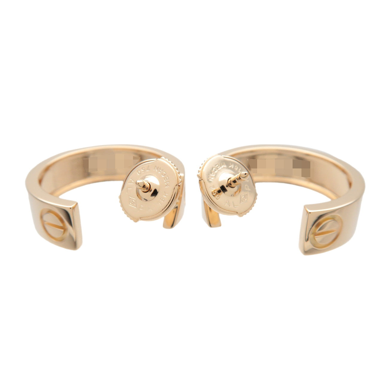 Cartier LOVE Earrings K18 750YG Yellow Gold