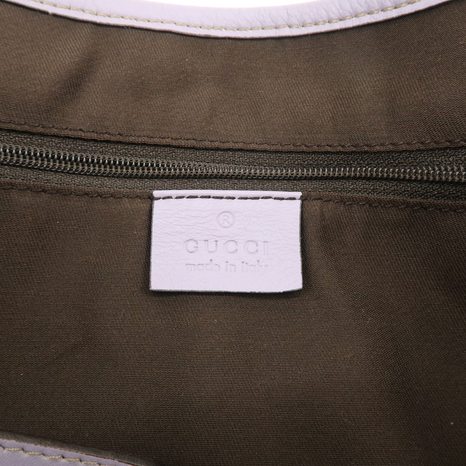 GUCCI Princy GG Canvas Leather Tote Bag Beige Light Purple 163805