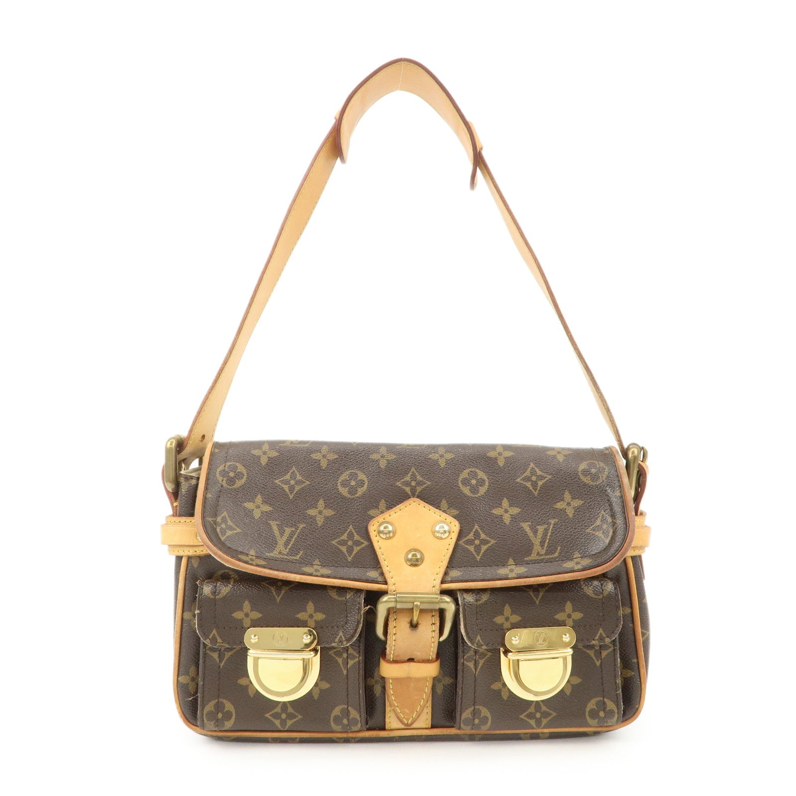 Louis Vuitton Monogram Hudson PM Shoulder Bag Brown M40047