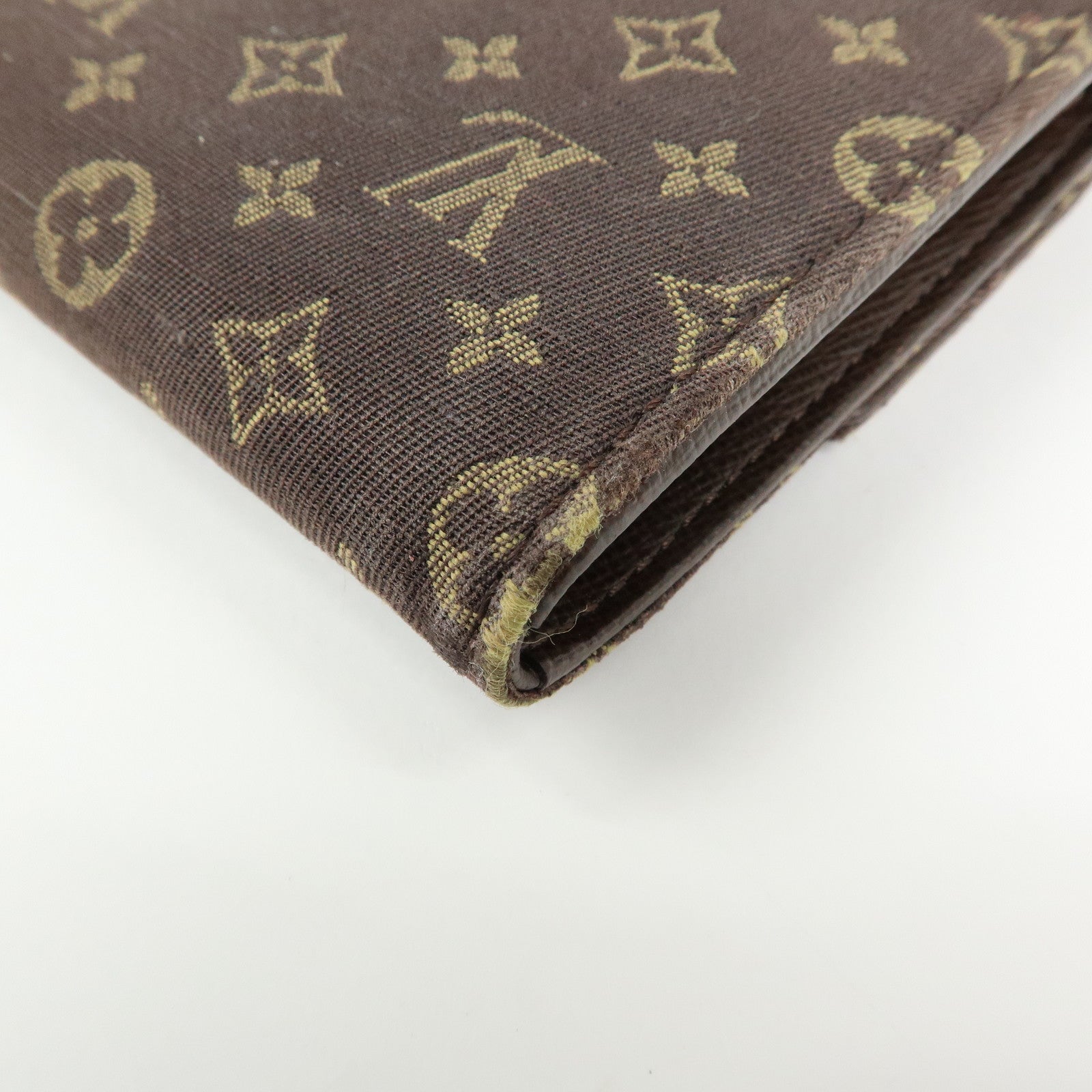 Louis Vuitton Monogram Mini Lin Canvas Long Wallet Brown M95234