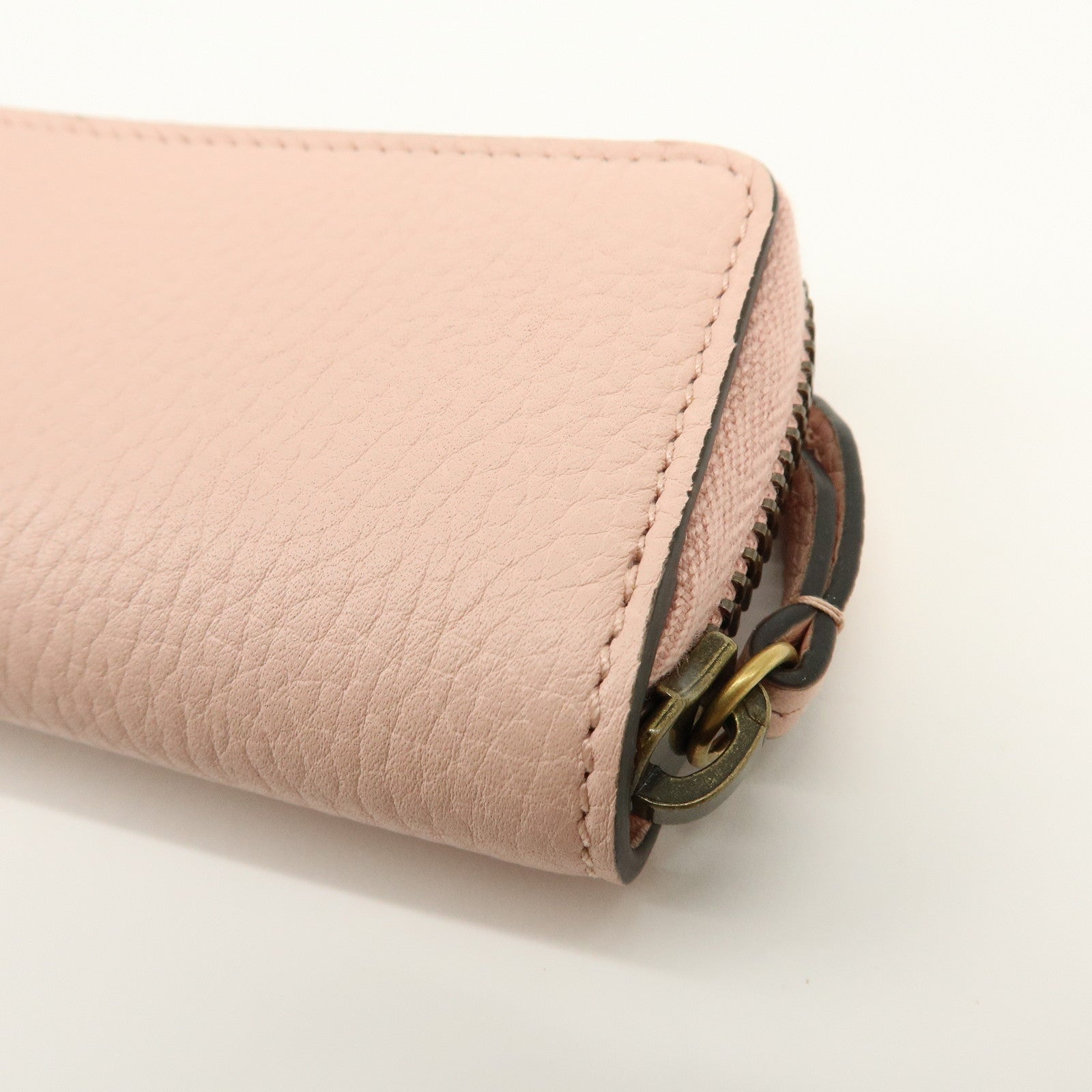 GUCCI Animalier Leather 6 Ring Key Case Key Holder Pink 498096