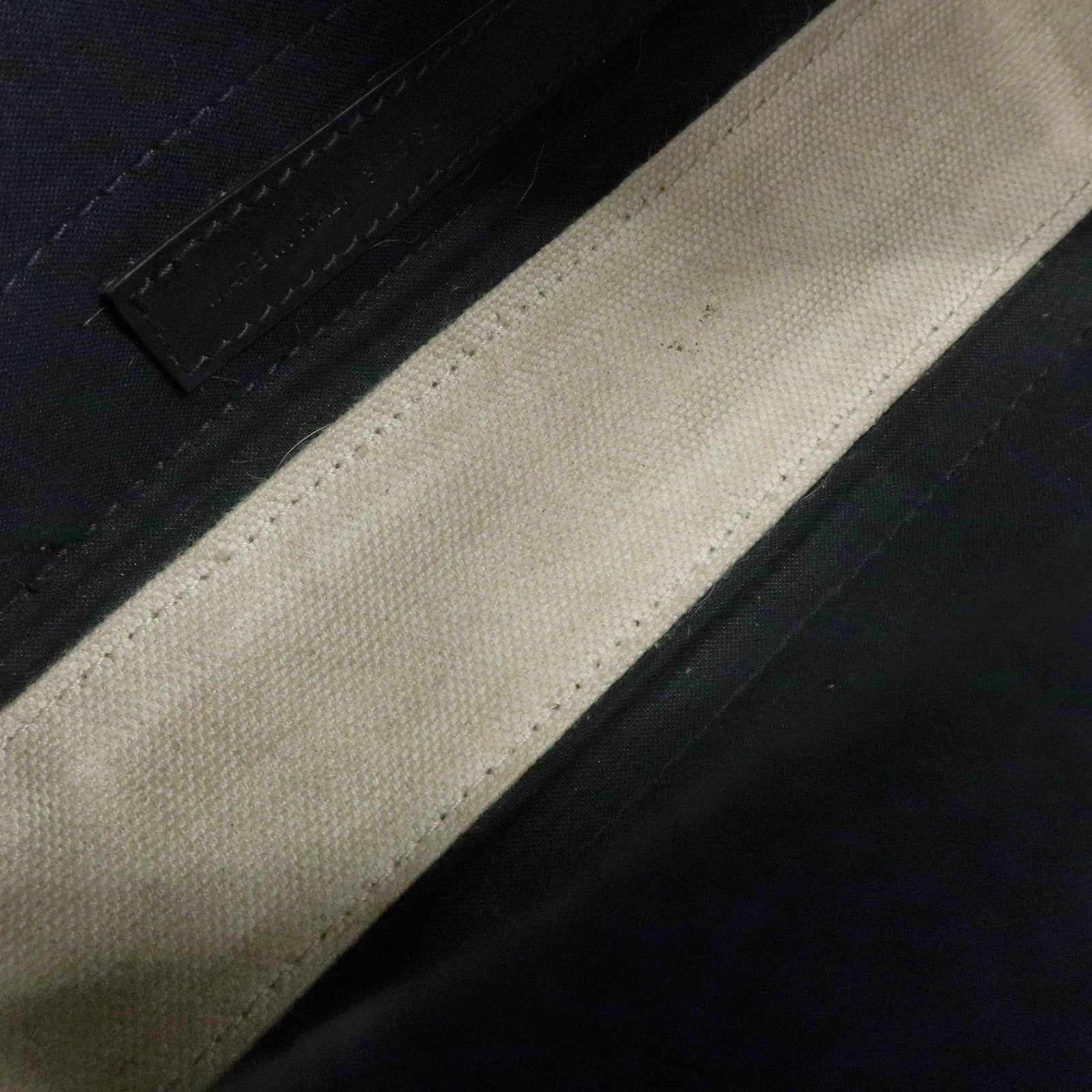 BALENCIAGA Navy Cabas XS Canvas Leather 2WAY Bag Natural 390346