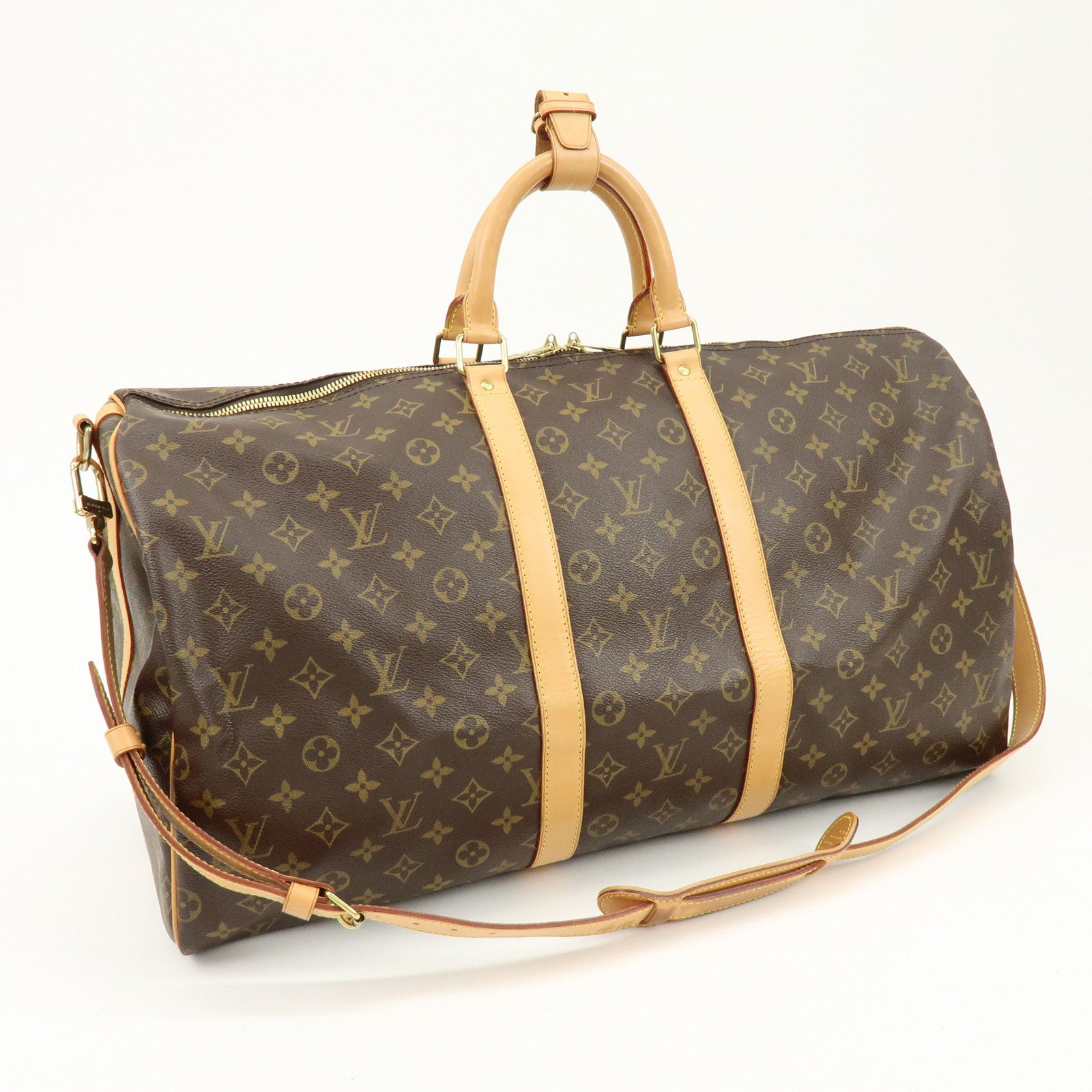 Louis Vuitton Monogram Keep All Bandouliere 55 Boston Bag M41414