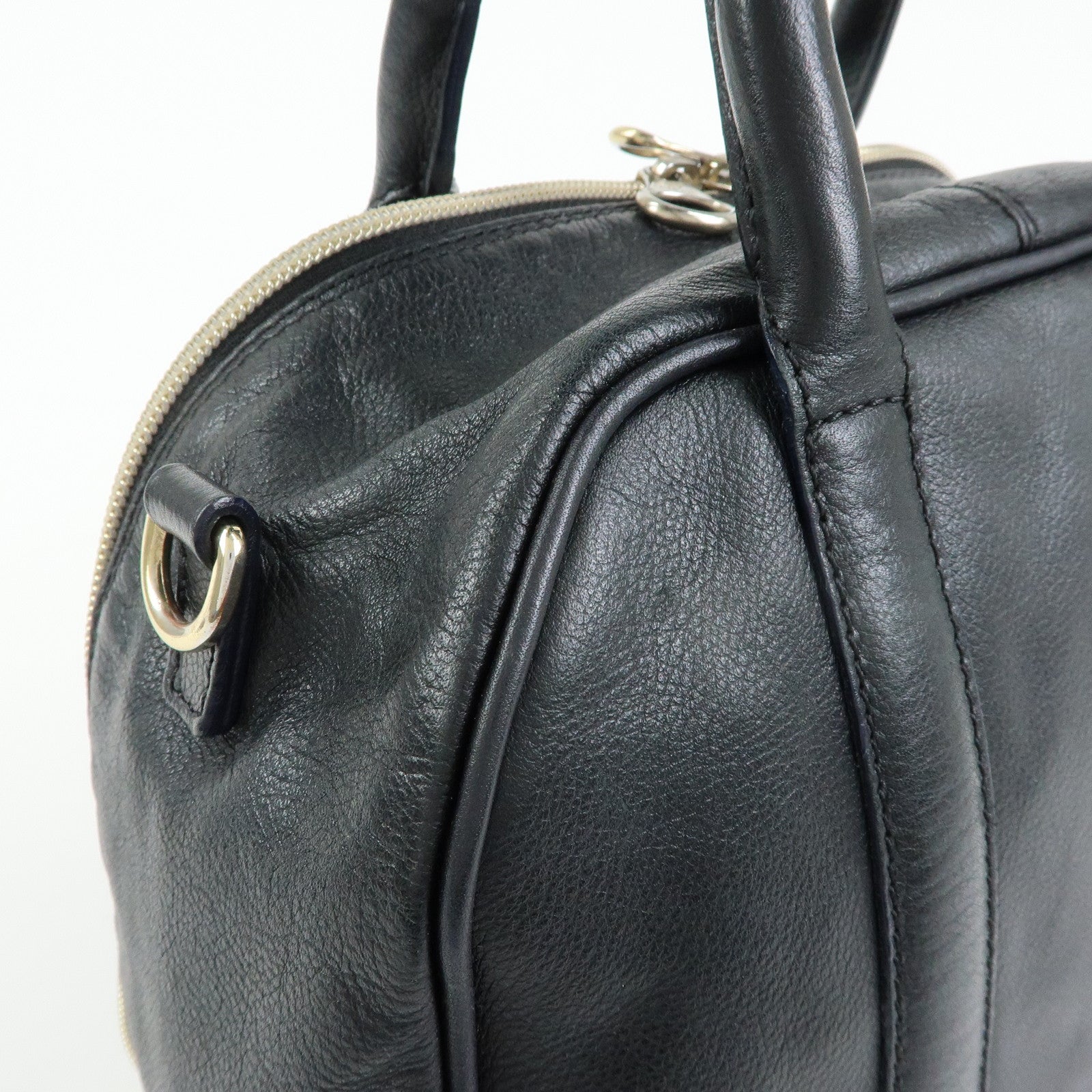 Chloe See By Chloe Leather 2Way Bag Shoulder Bag Hand Bag Black