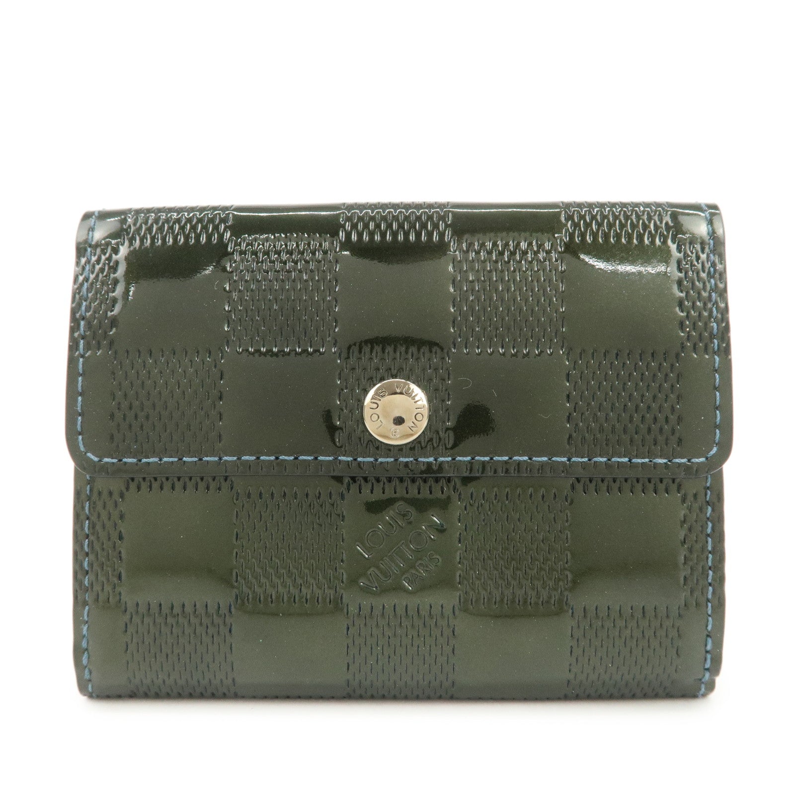 Louis Vuitton Damier Vernis Ludlow Coin Case Petrol Blue M92136