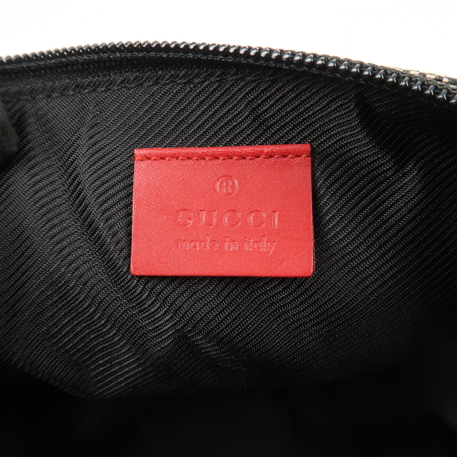 GUCCI GG Canvas Leather Accessory Pouch Hand Bag 039.1103