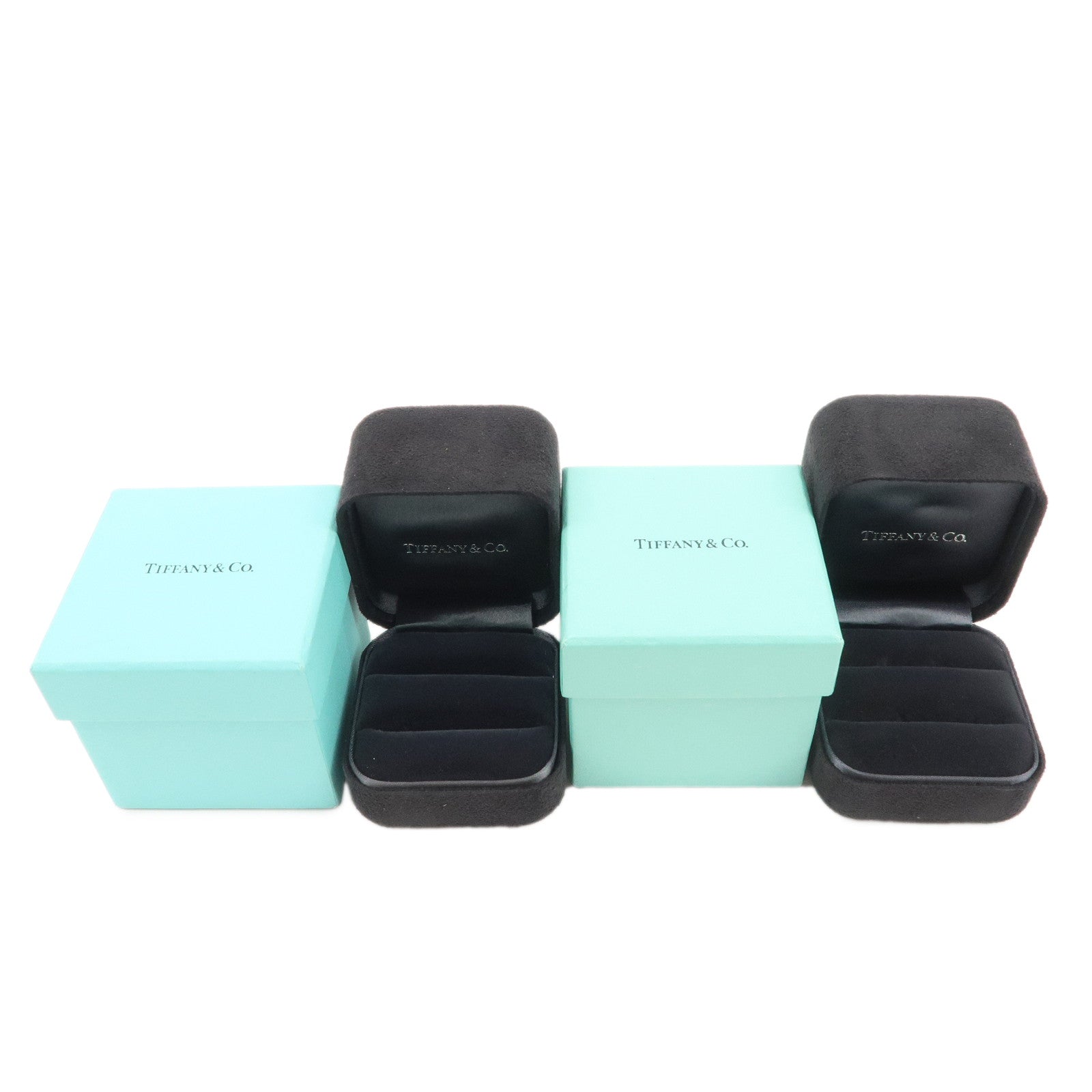Tiffany & Co Set of 2 Jewelry Boxes for Pair Ring Tiffany Blue