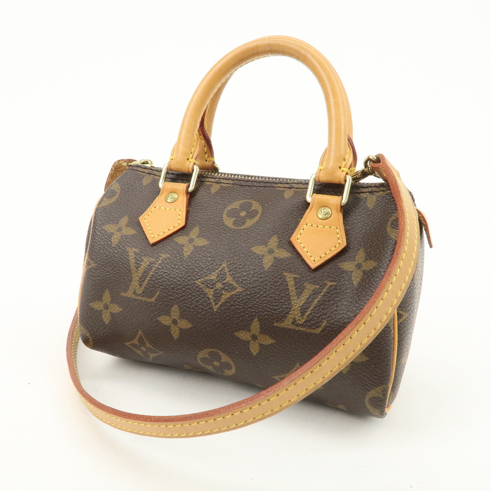 Louis Vuitton Monogram Mini Speedy & Shoulder Strap Brown M41534