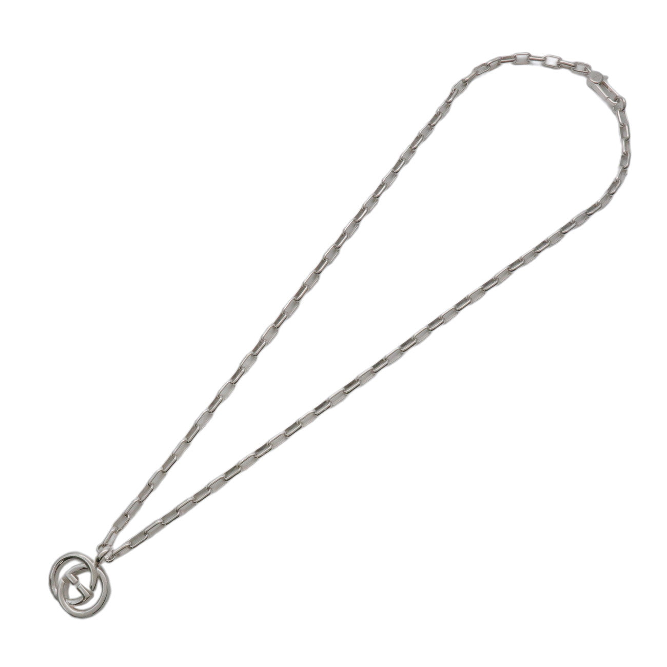 GUCCI Interlocking G Chain Necklace SV925 Silver