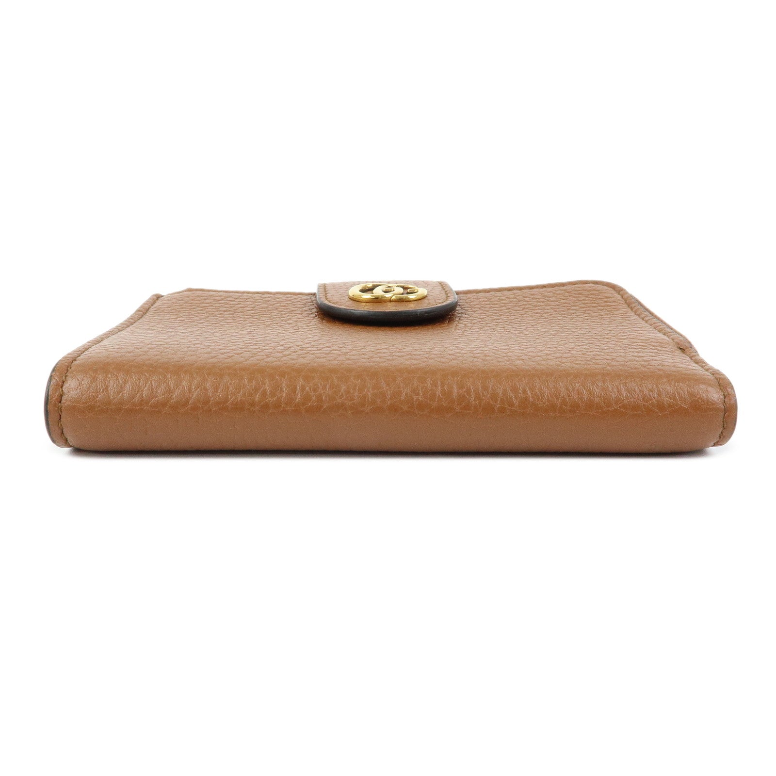 GUCCI Bamboo Leather Zippy Compact Wallet Brown 739498