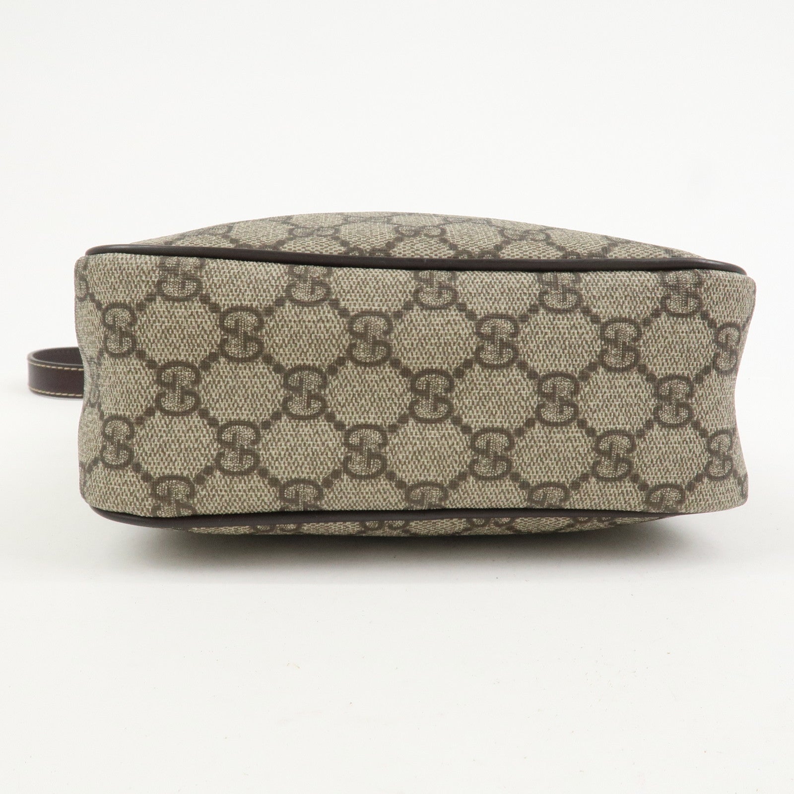 GUCCI GG Supreme Leather Shoulder Bag Crossbody Bag Beige 233268