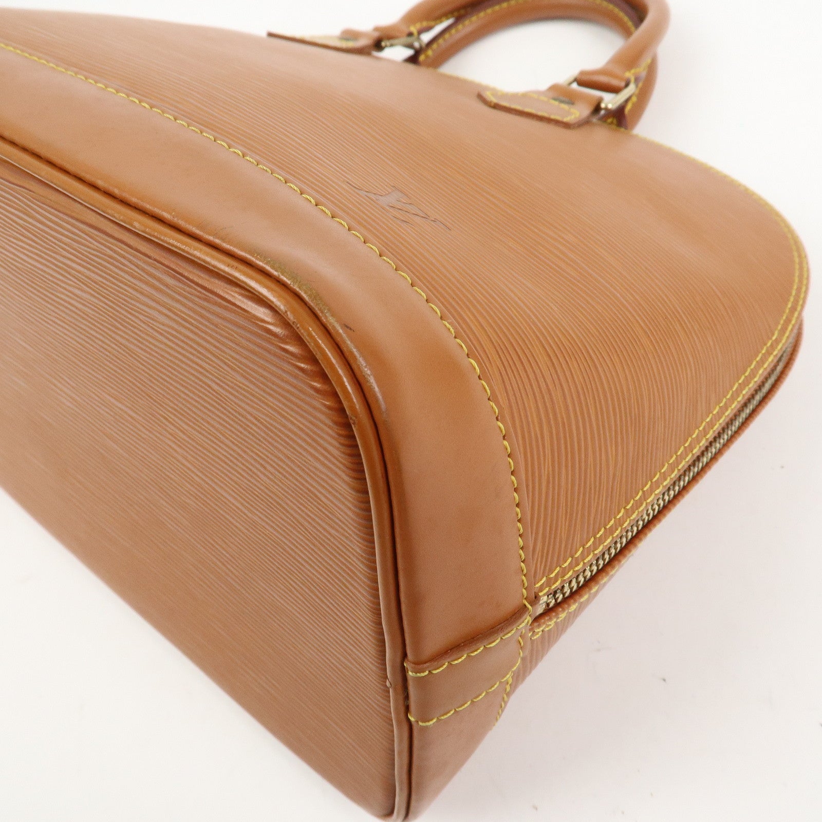 Louis Vuitton Epi Alma Hand Bag Zipang Gold M54148