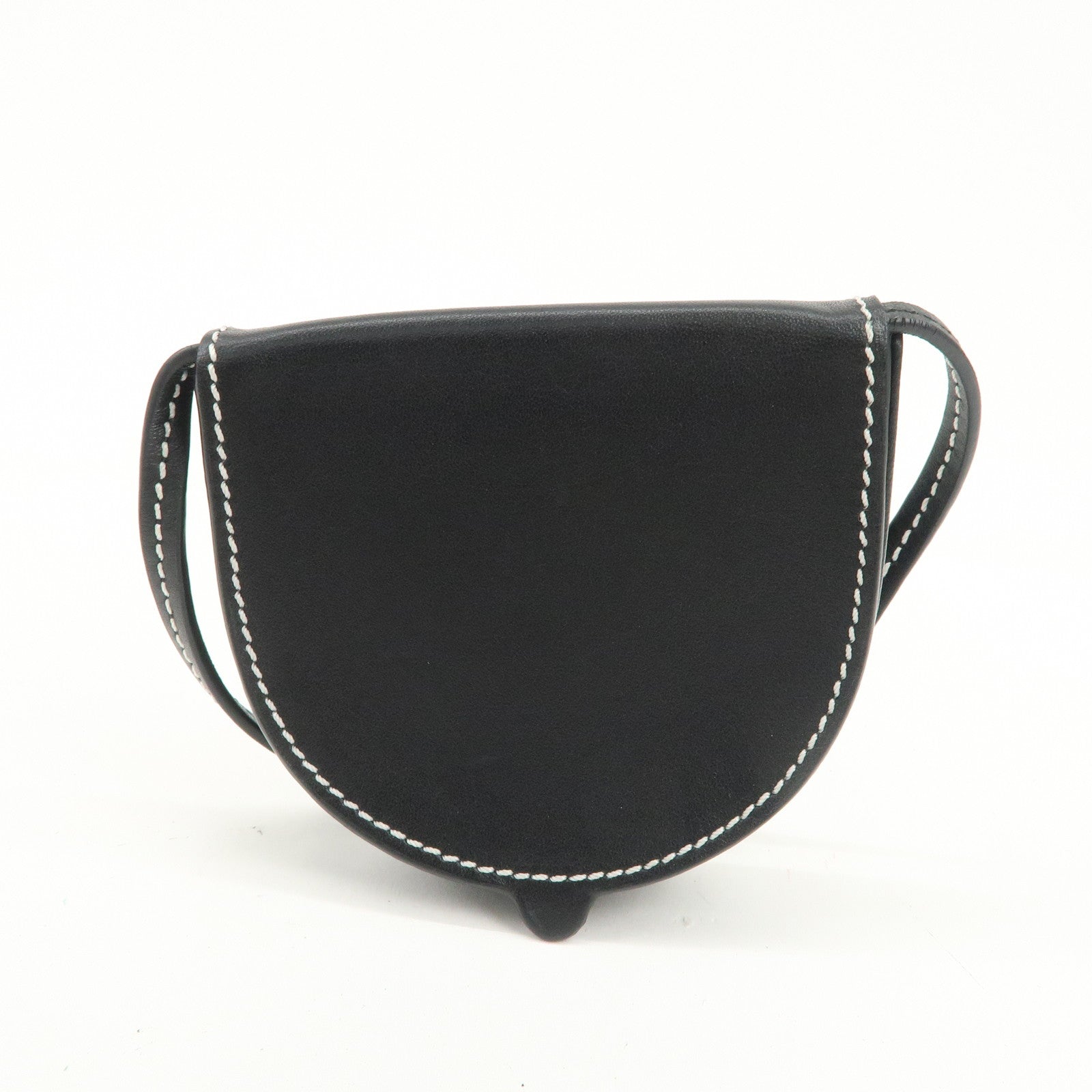 LOEWE Anagram Logo Leather Coin Case Coin Purse Black