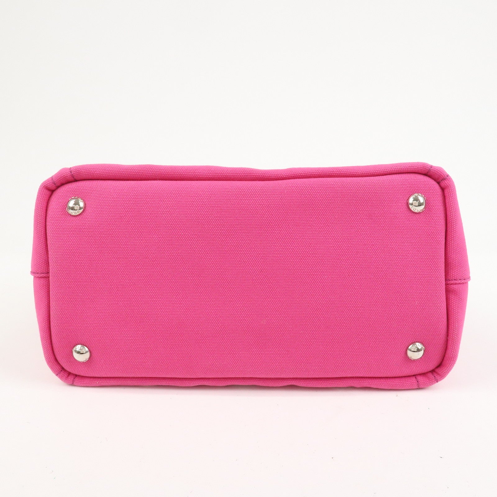 PRADA Grommet Canapa Mini Canvas 2Way Bag Hand Bag Pink 1BG439