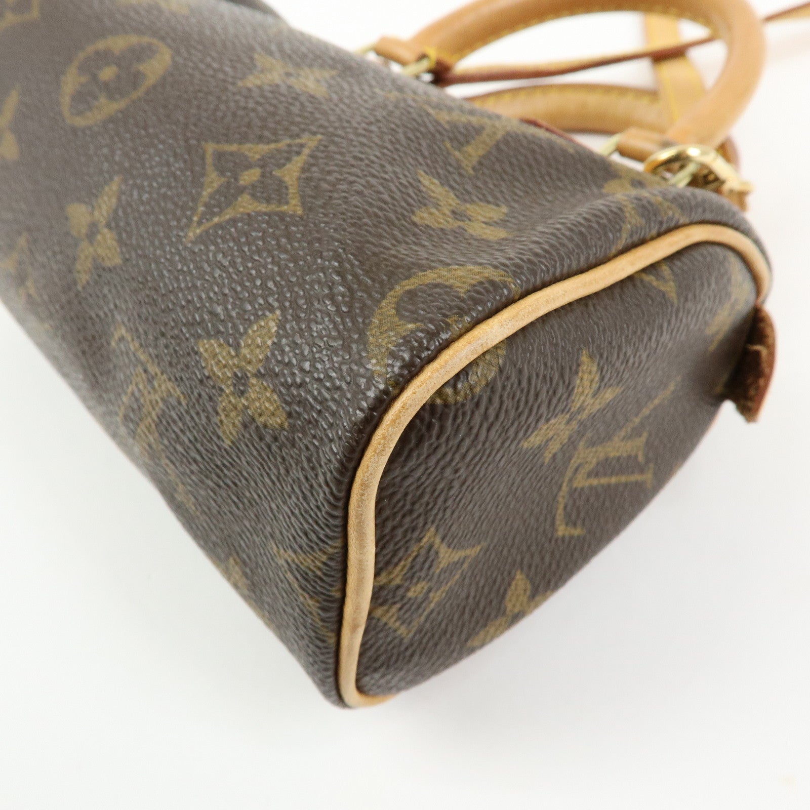 Louis Vuitton Monogram Mini Speedy Hand Shoulder Bag Brown M41534