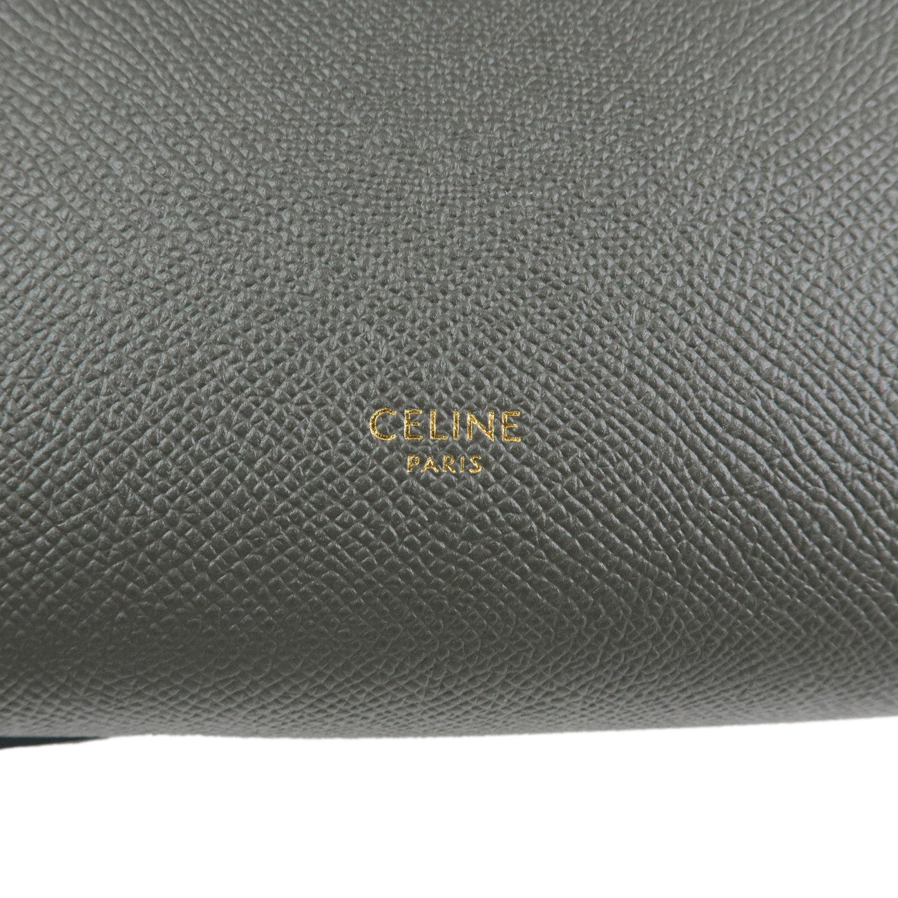 CELINE Belt Bag Calf Leather Micro 2WAY Hand Bag Shoulder Bag Grey