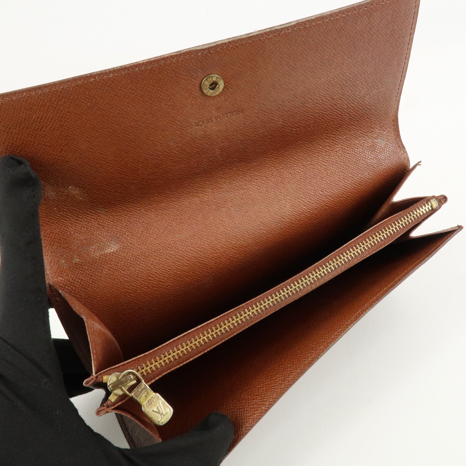 Louis Vuitton Set of 2 Monogram Canvas Wallet M61723 M61736 Used