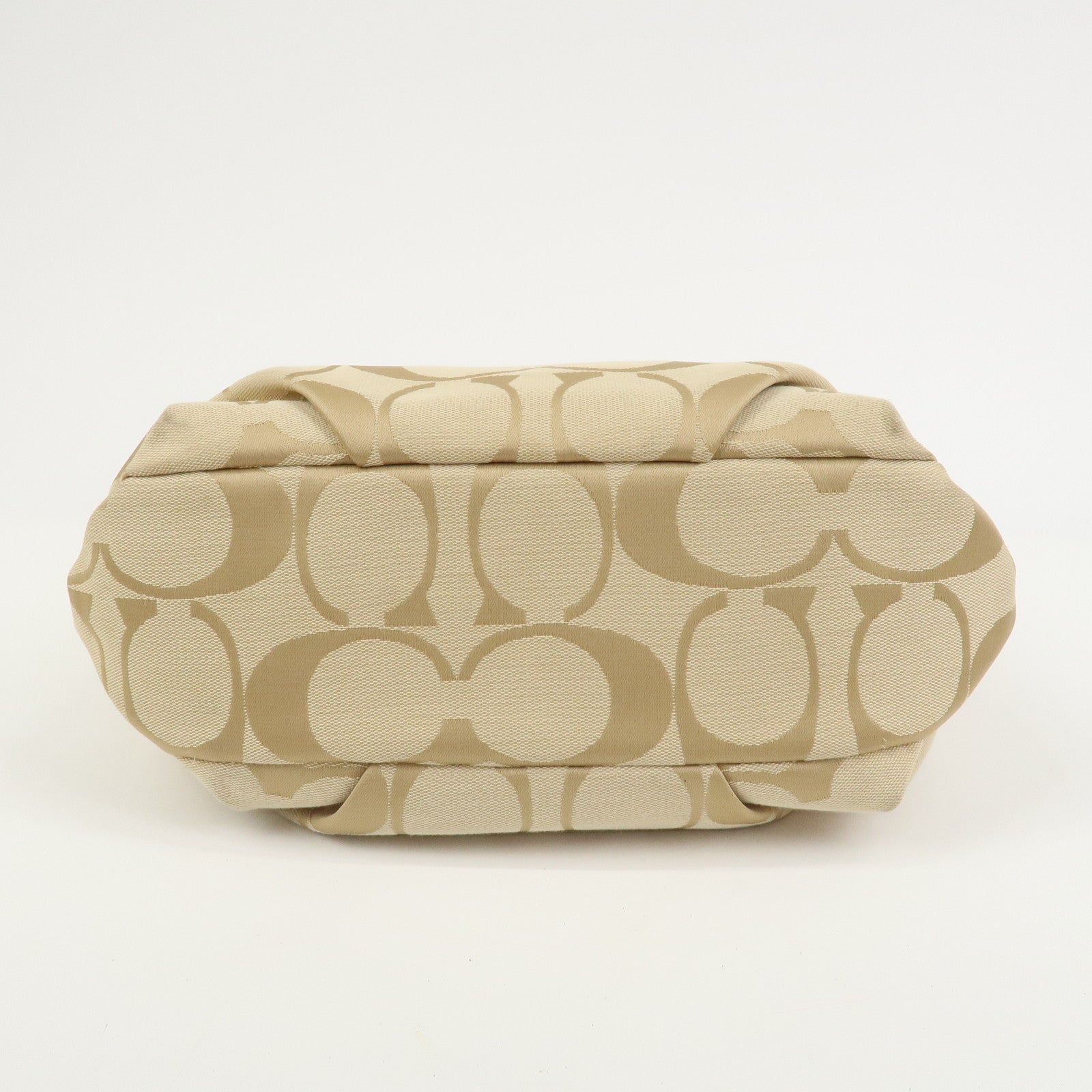 COACH Set of 2  PVC Canvas Leather Shoulder Bag Hand Bag Brown