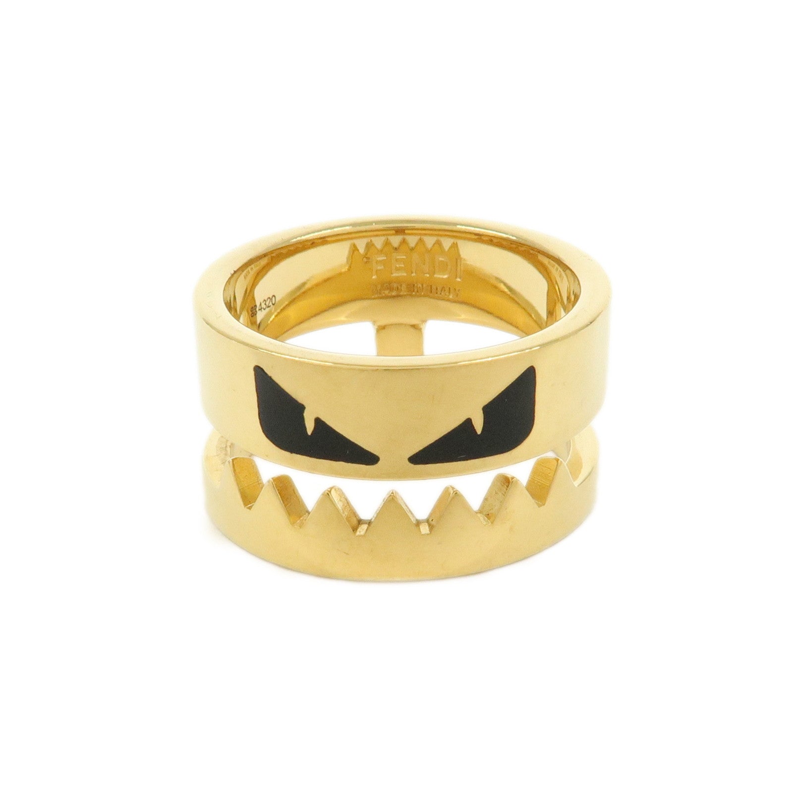FENDI Monster Metal Ring Gold US11.5 EU66 HK26 Size L