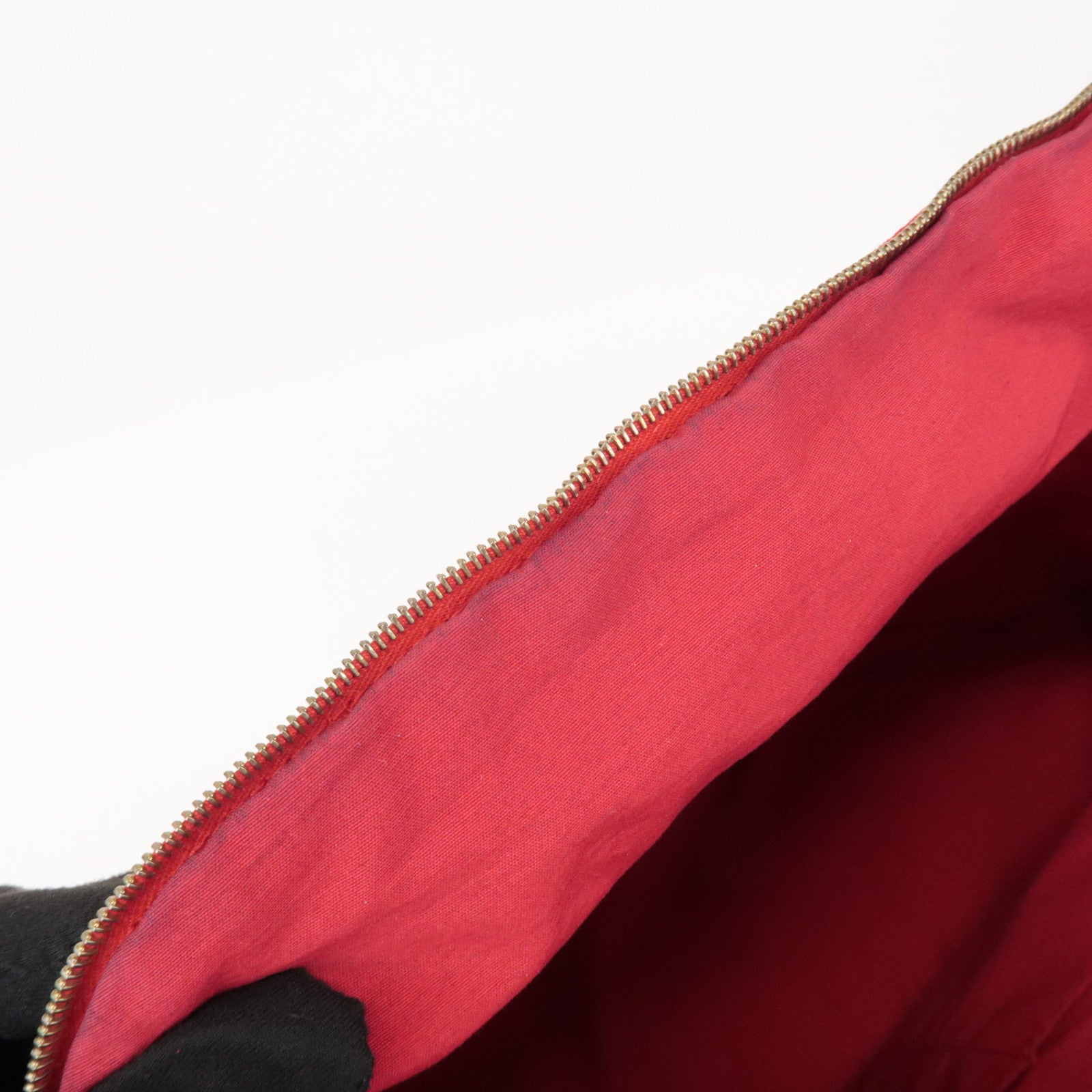 HERMES Bolide Toille H Leather Pouch GM Cosmetic Pouch Red