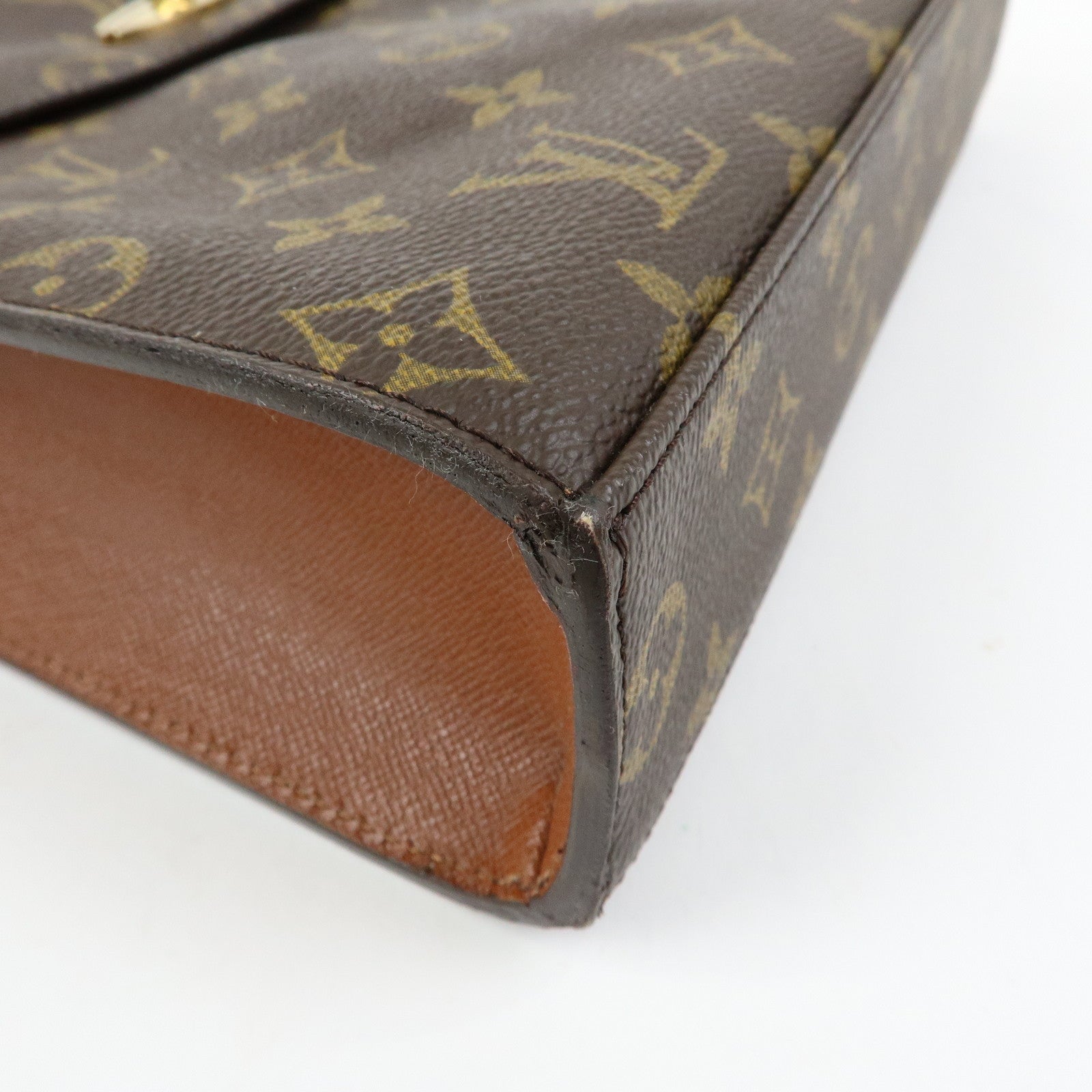 Louis Vuitton Monogram Malesherbes Canvas Hand Bag Brown M51379