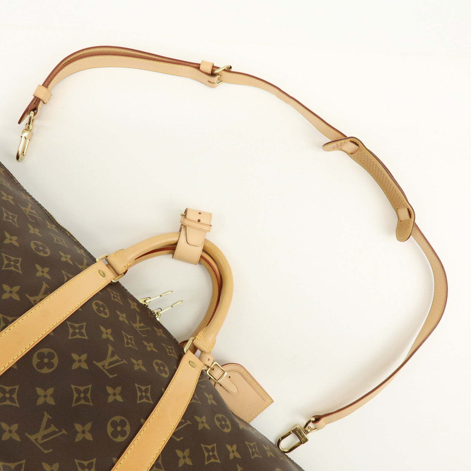 Louis Vuitton Monogram Keep All Bandouliere 55 Boston Bag M41414