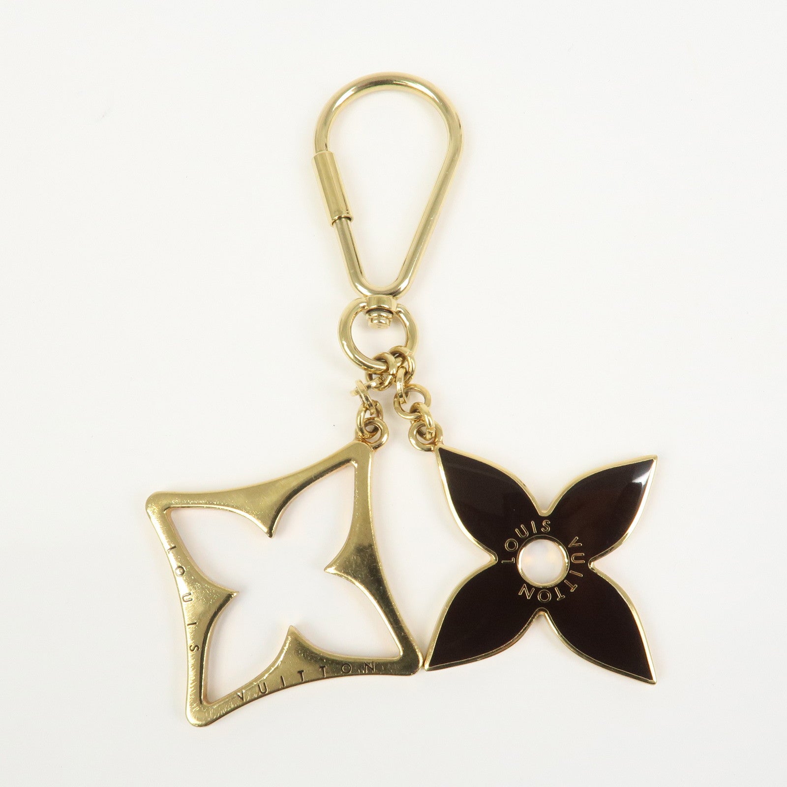 Louis Vuitton Porte Cles Puzzle Bag Charm Dark Brown Gold M65218