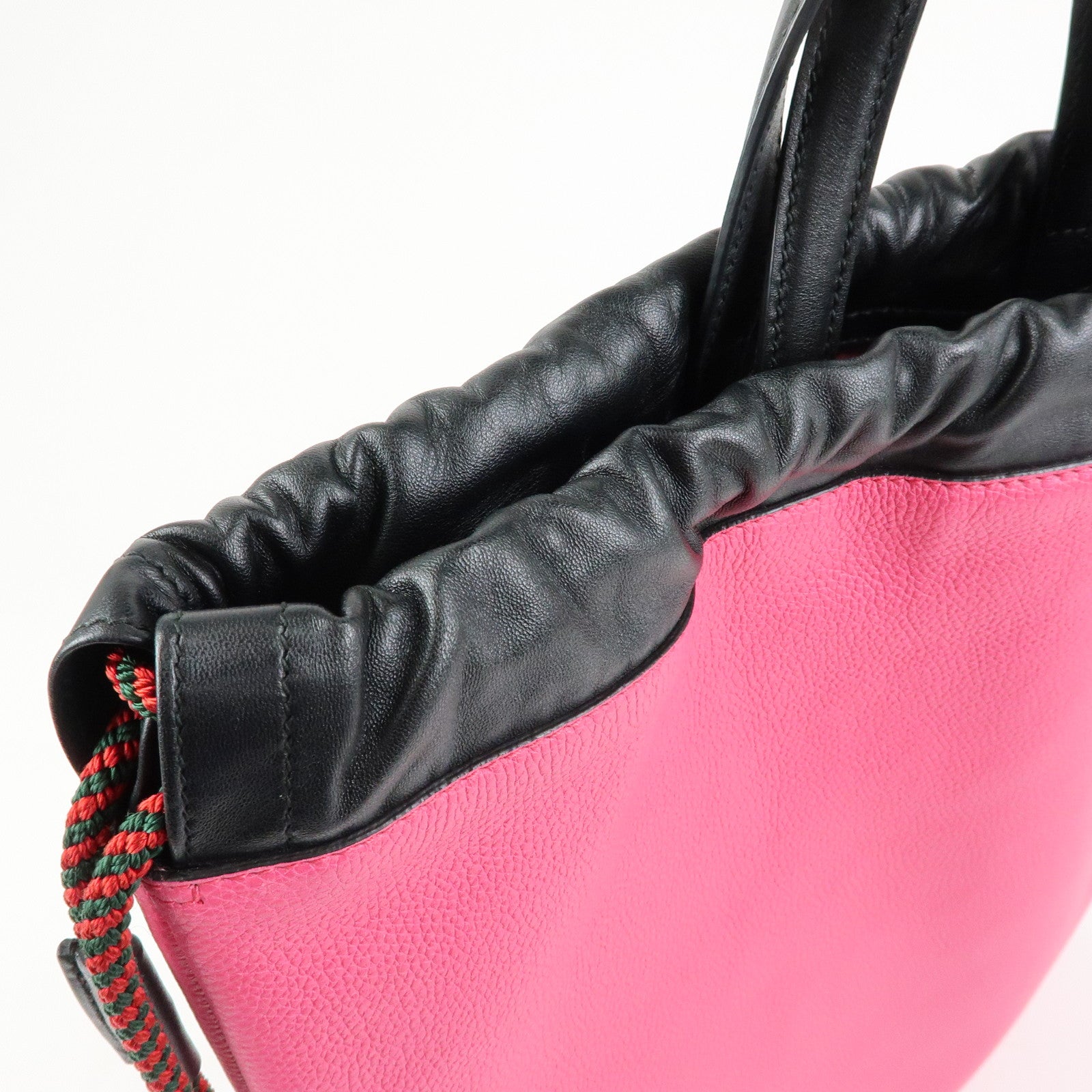 GUCCI Interlocking G Sherry Leather 2Way Bag Backpack Pink 494053