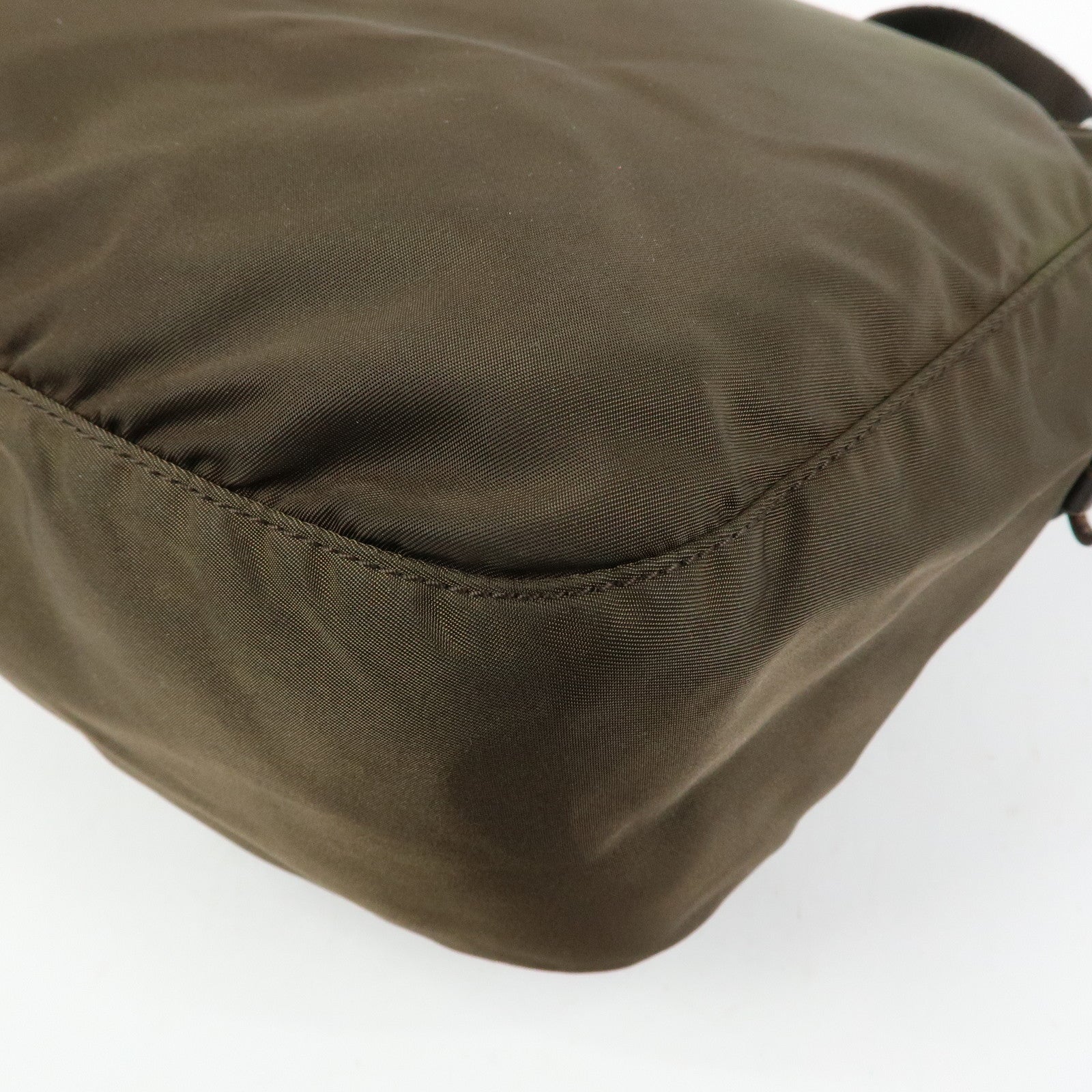 PRADA Tessuto Triangle Logo Shoulder Bag Crossbody Bag TST Khaki