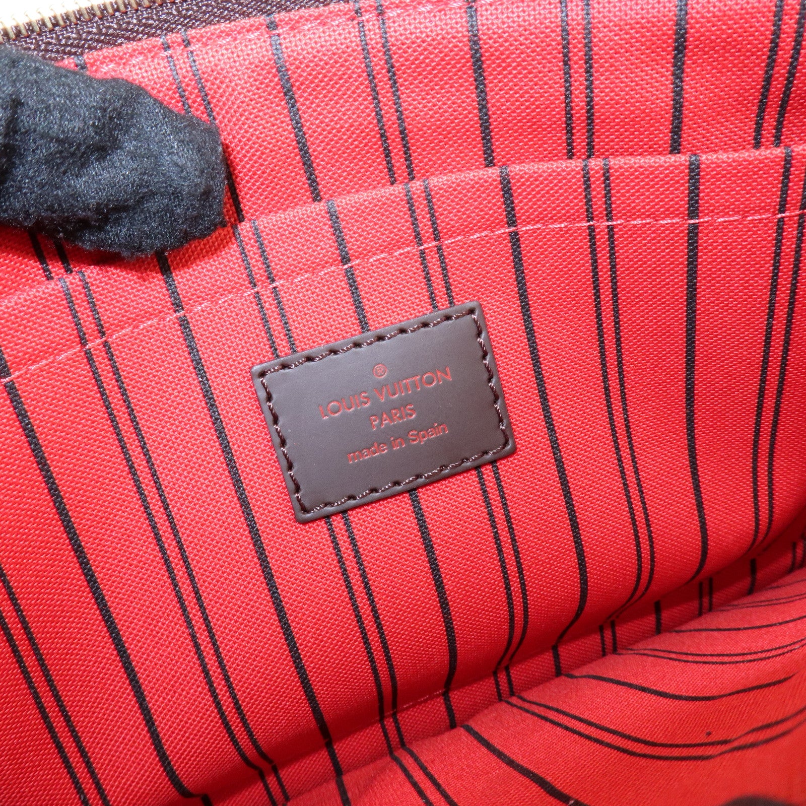 Louis Vuitton Damier Canvas Pouch for Neverfull MM Ebene N41358