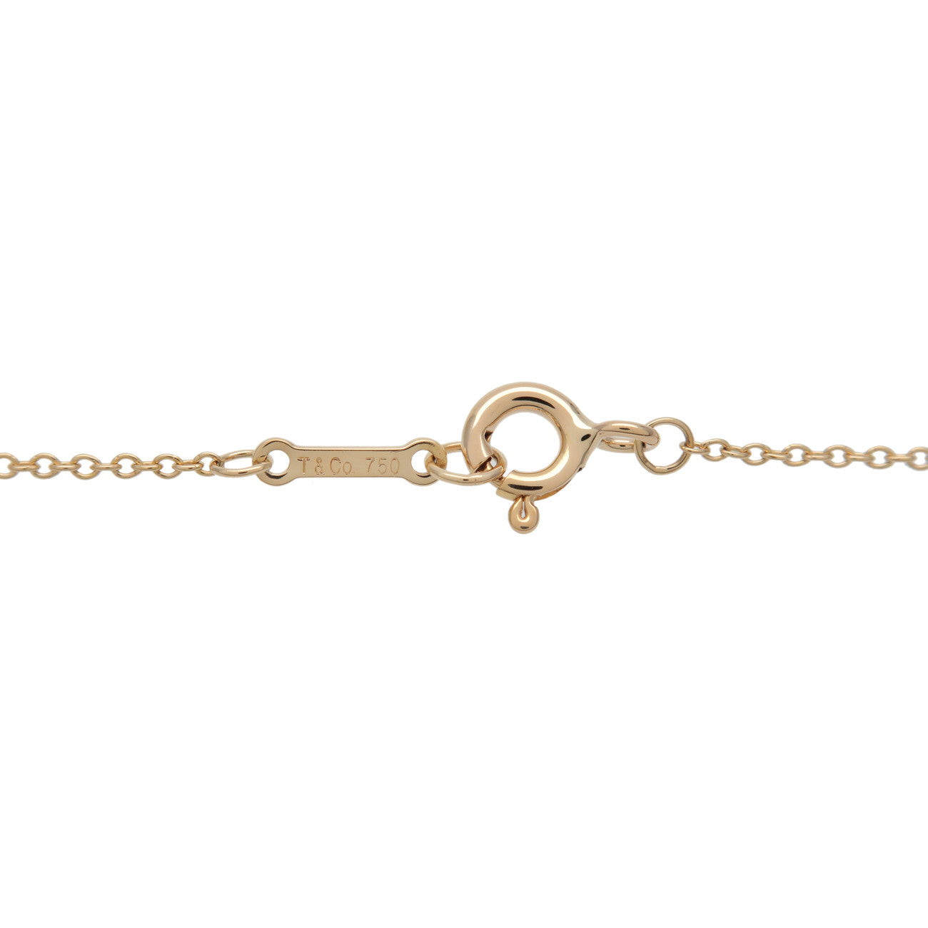 Tiffany&Co. Bean Necklace Small K18YG 750YG Yellow Gold