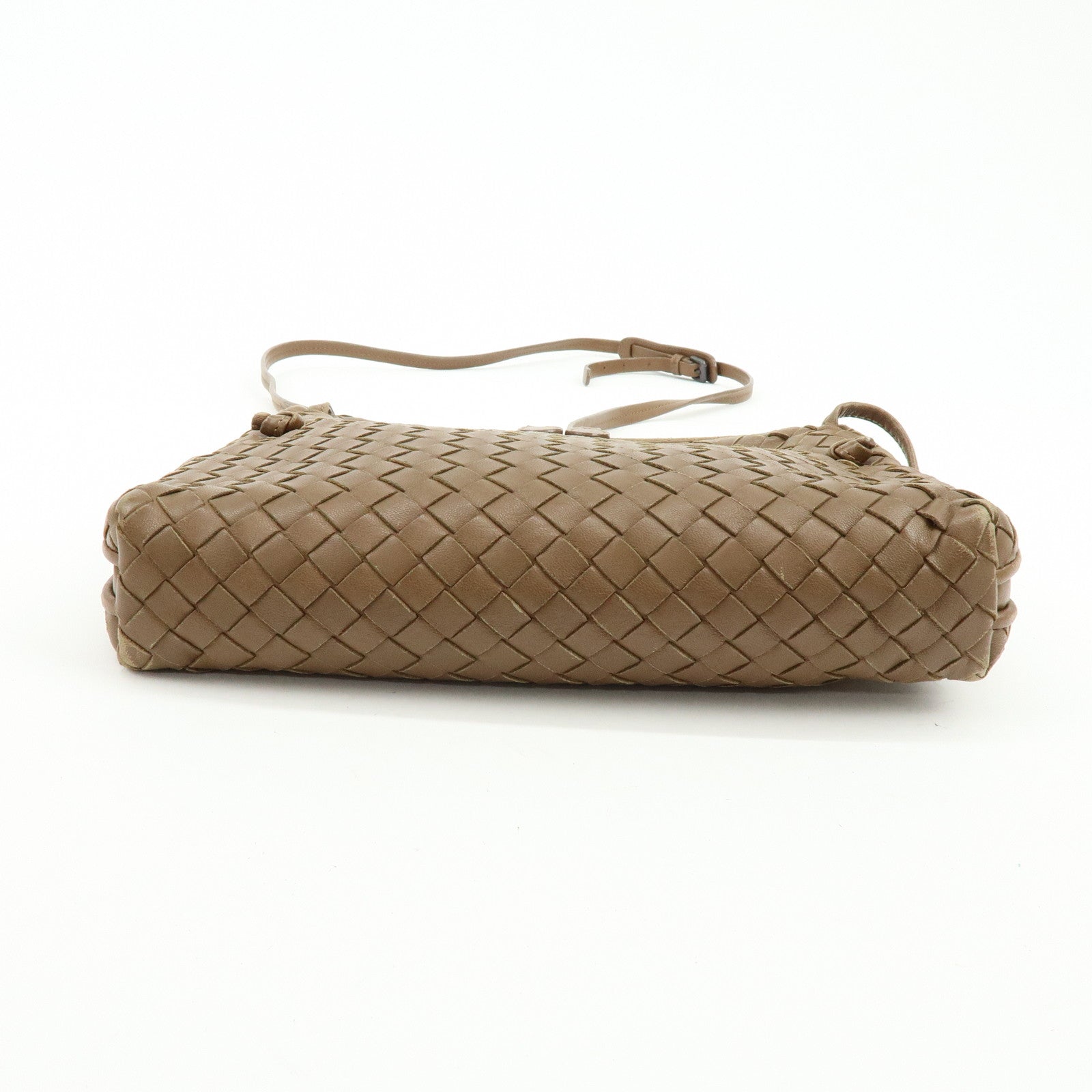 BOTTEGA VENETA Intrecciato Leather Shoulder Bag Brown 39270