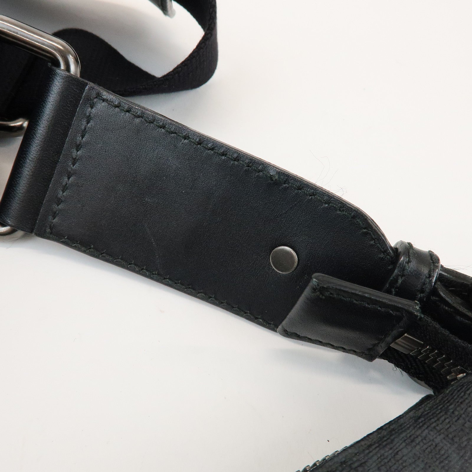 GUCCI GG Supreme PVC Leather Shoulder Crossbody Bag Black 387514