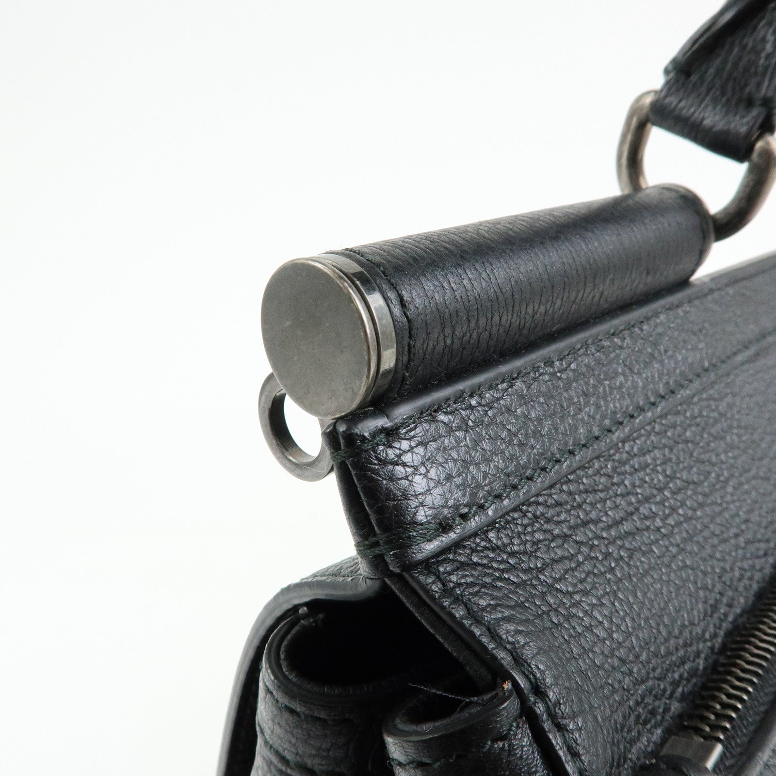Dolce & Gabbana Leather 2Way Bag Hand Bag Shoulder Bag Black