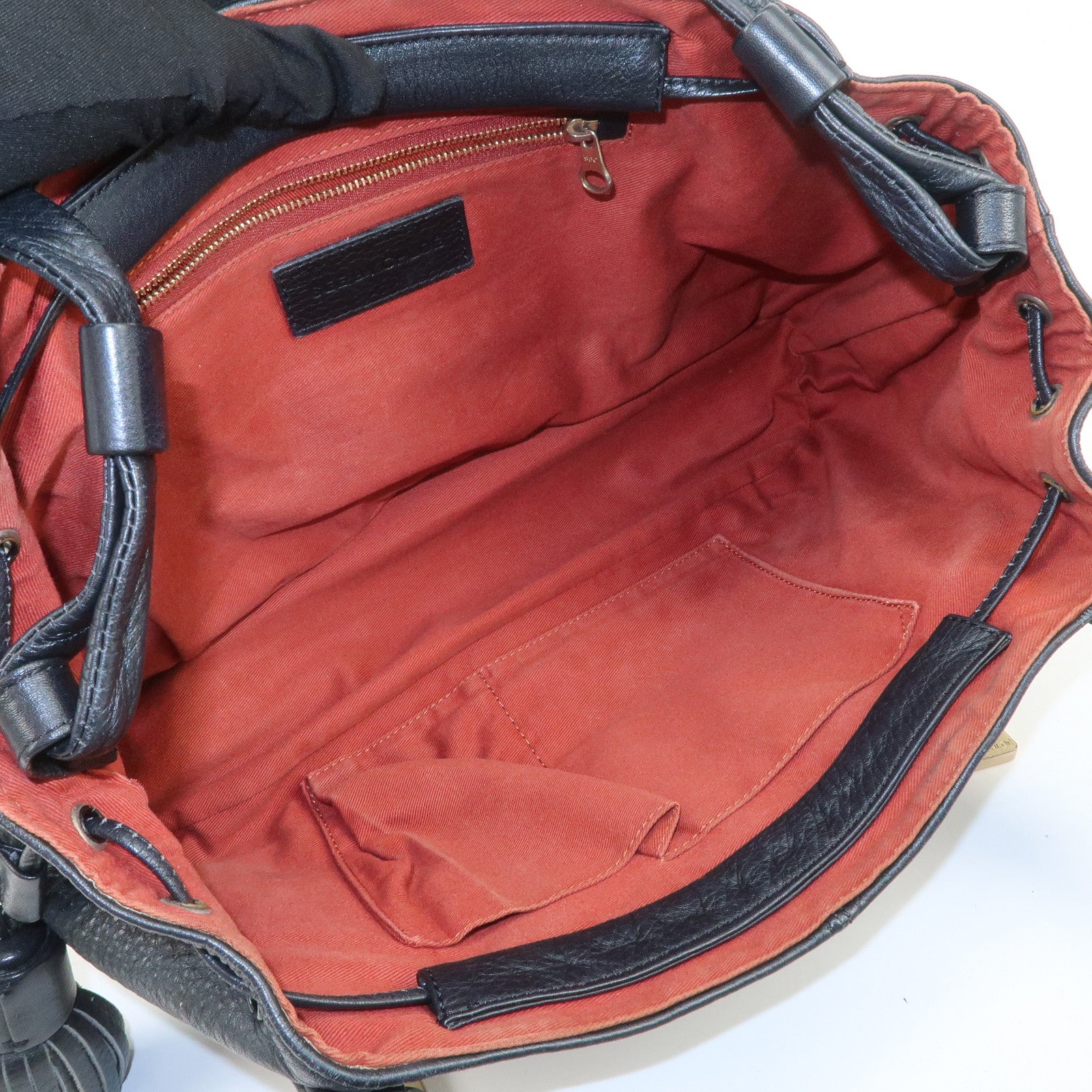 Chloe See By Chloe Cherry Leather 2Way Bag Hand Bag Black