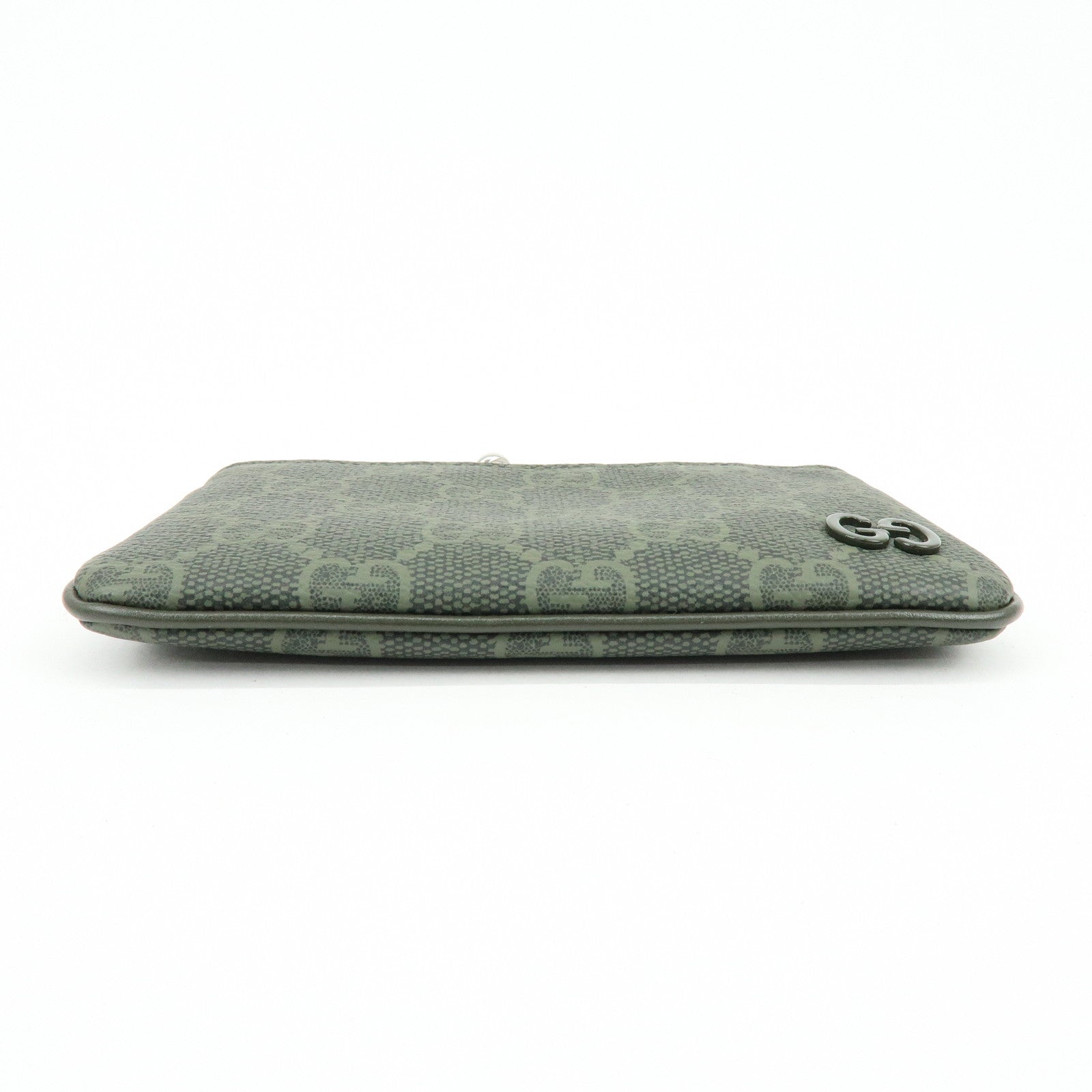 GUCCI Trim GG Supreme PVC Coin Case Card Case Khaki