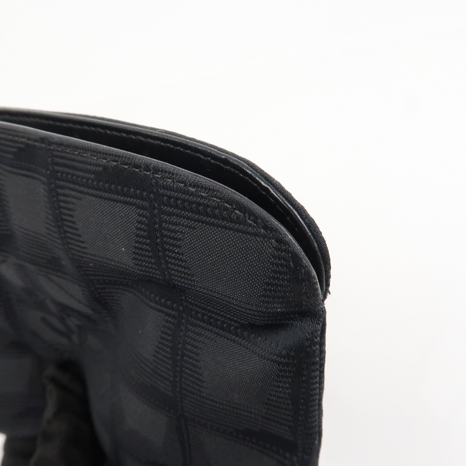 CHANEL Sports Line Nylon Leather Small Pouch Cosmetic Pouch Black