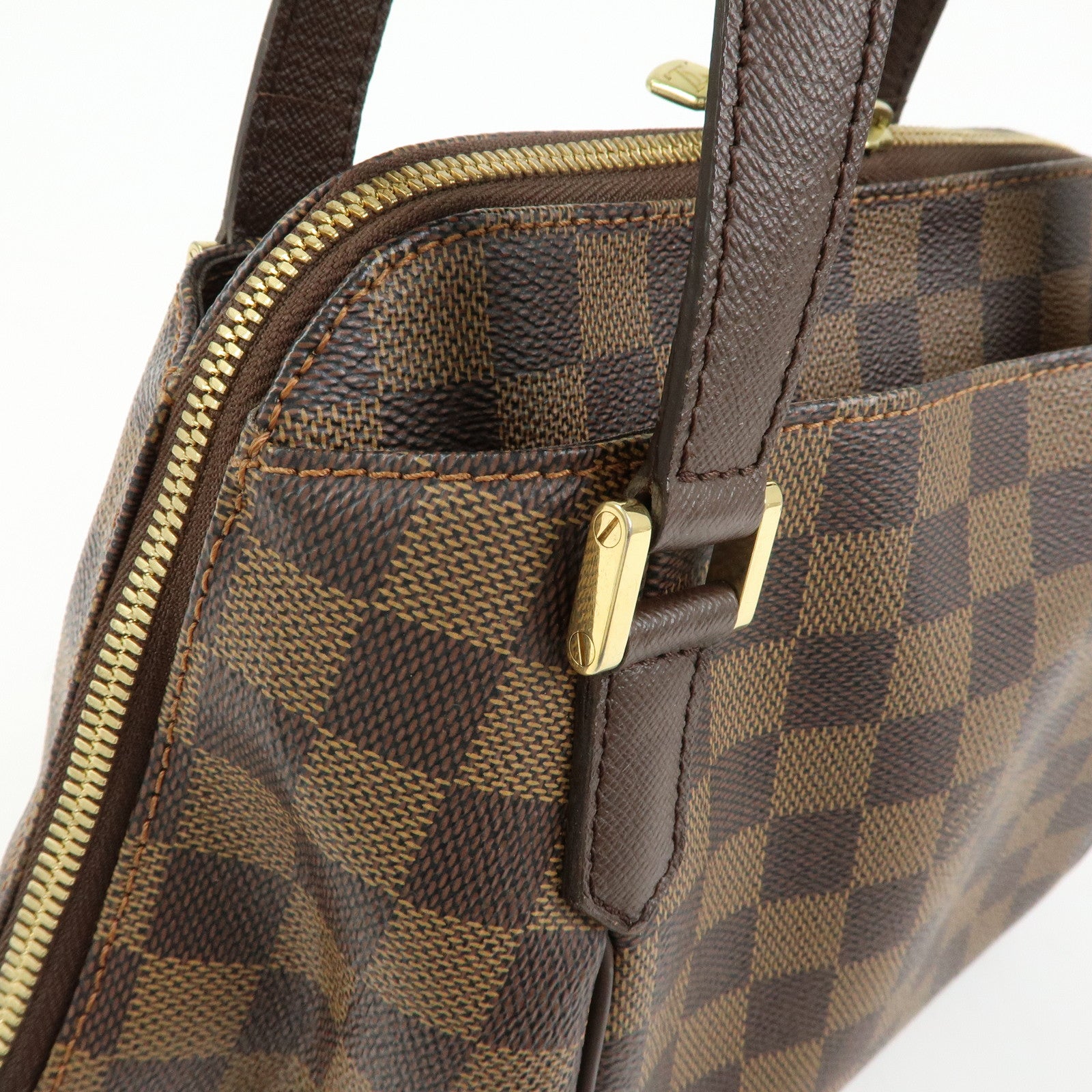 Louis Vuitton Damier Canvas Belem PM Hand Bag Ebene Brown N51173