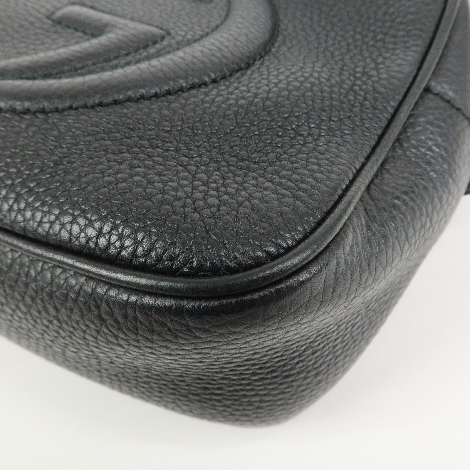 GUCCI SOHO Leather Shoulder Bag Crossbody Bag Black 308364