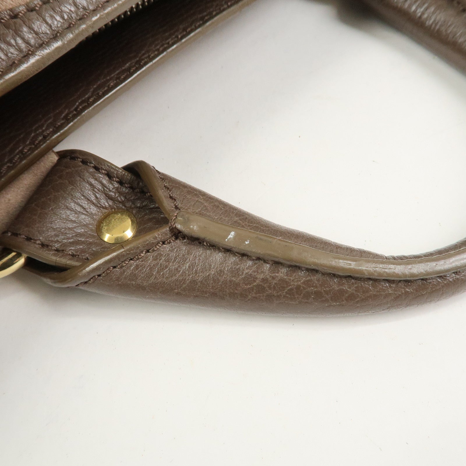 CELINE Boogie Bag Suede Leather Hand Bag Beige Brown