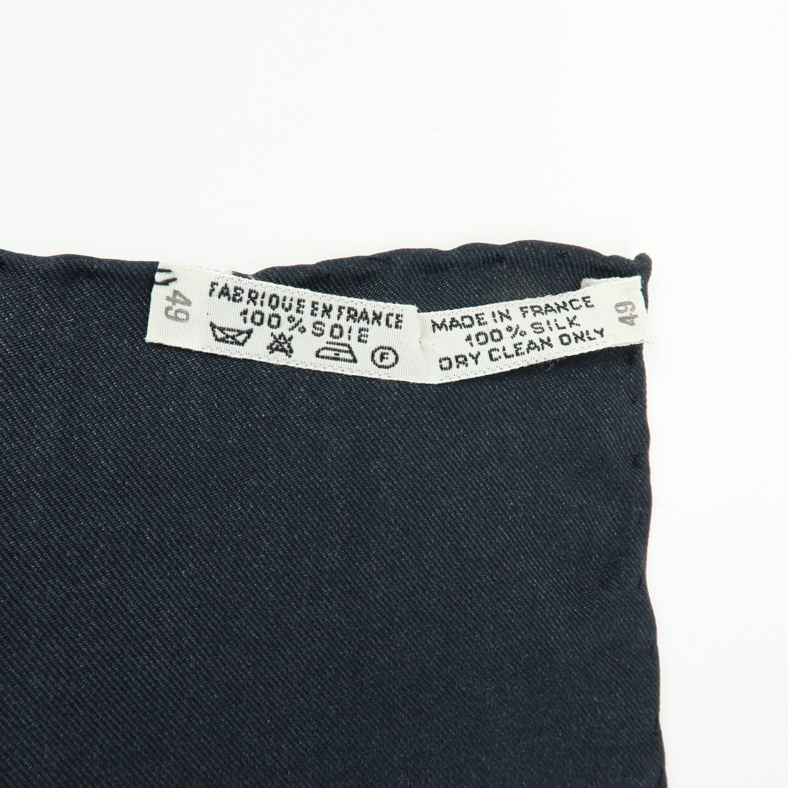 HERMES Carre 90 Silk 100% LES RUBANS DU CHEVAL Scarf Black