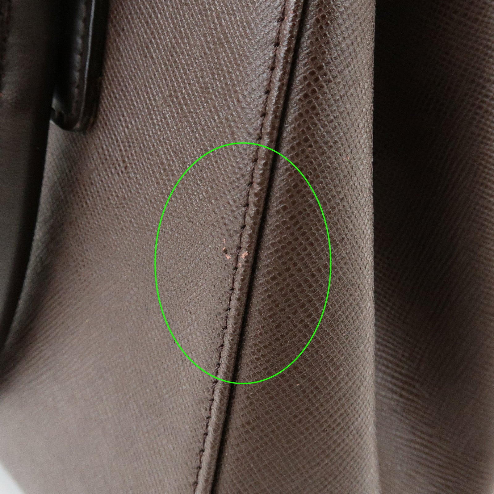 BURBERRY Logo Leather Hand Bag Tote Bag Brown